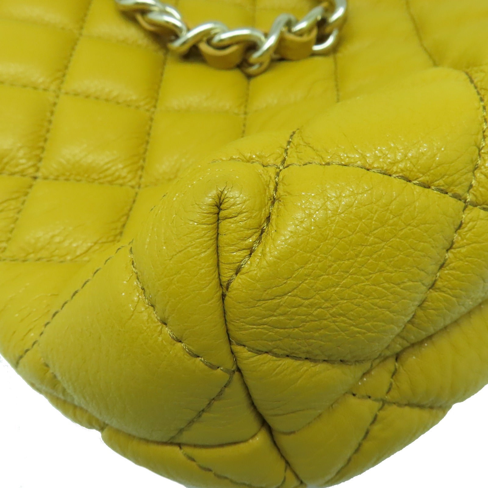 Kate Spade 牛皮皮革Shoulder Bag銀扣鏈帶肩背袋黃色