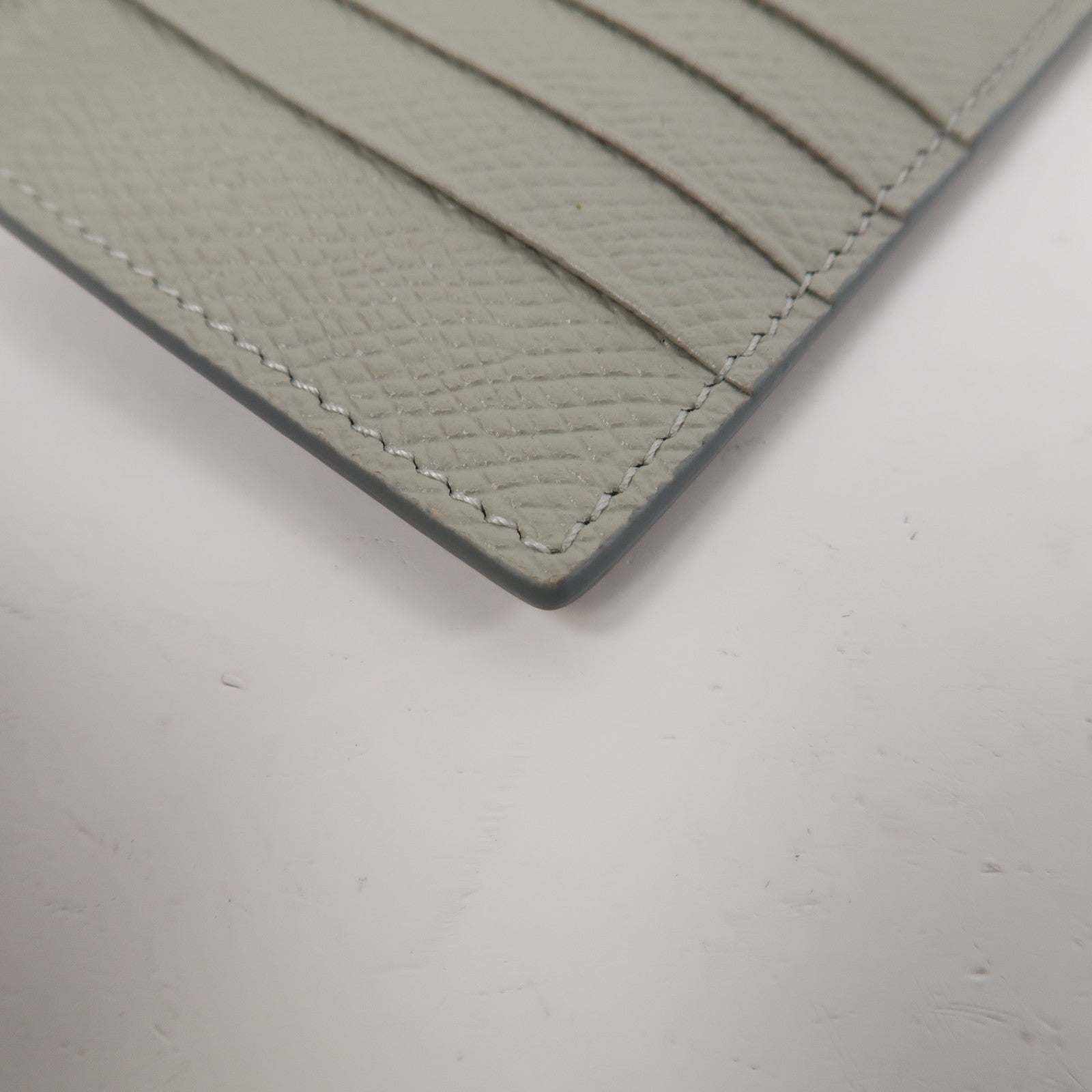 CELINE 牛皮皮革Card Case金扣卡片套淺綠色