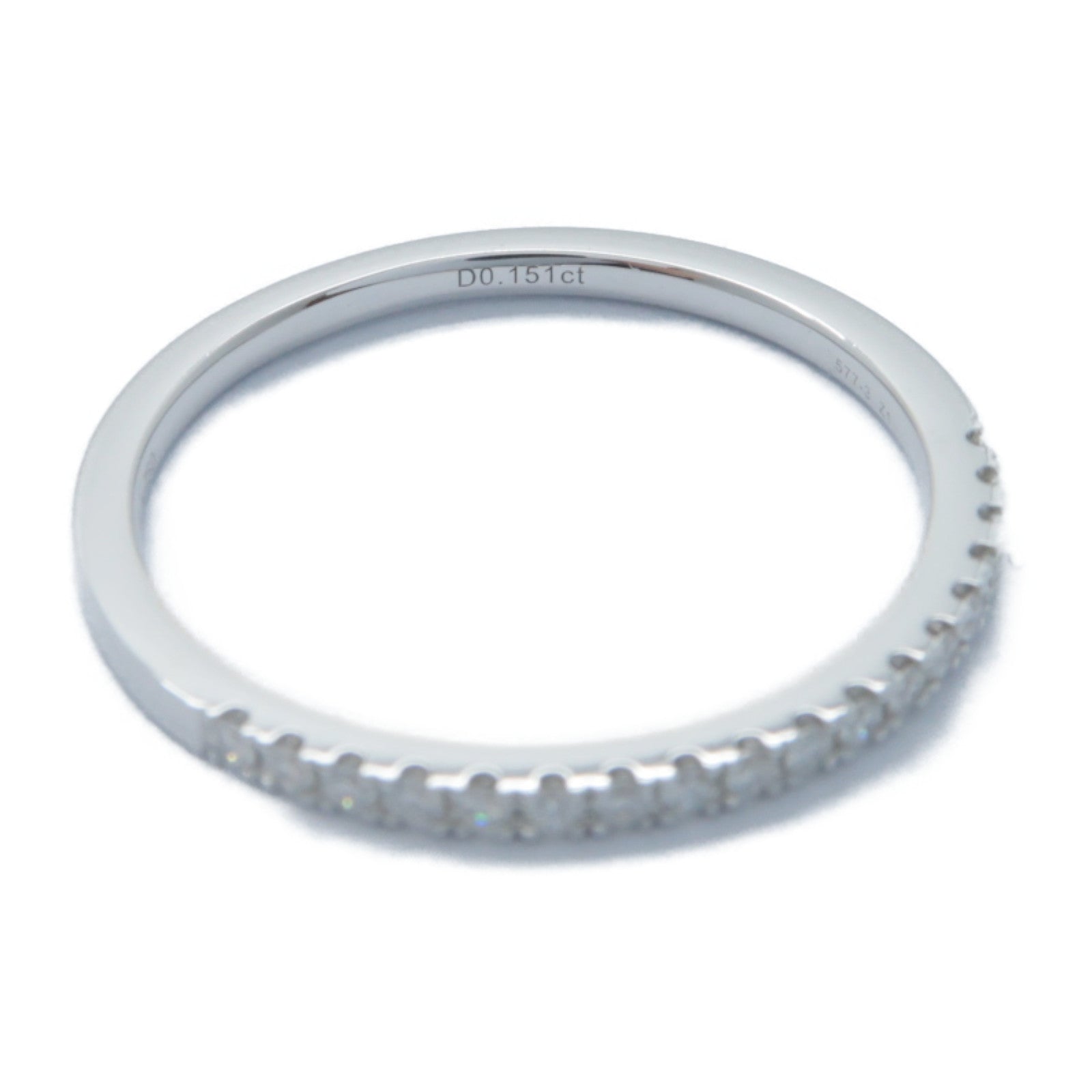 JEWELRY 18K白金Diamond Ring 0.151ct鑽石戒指US#7.25
