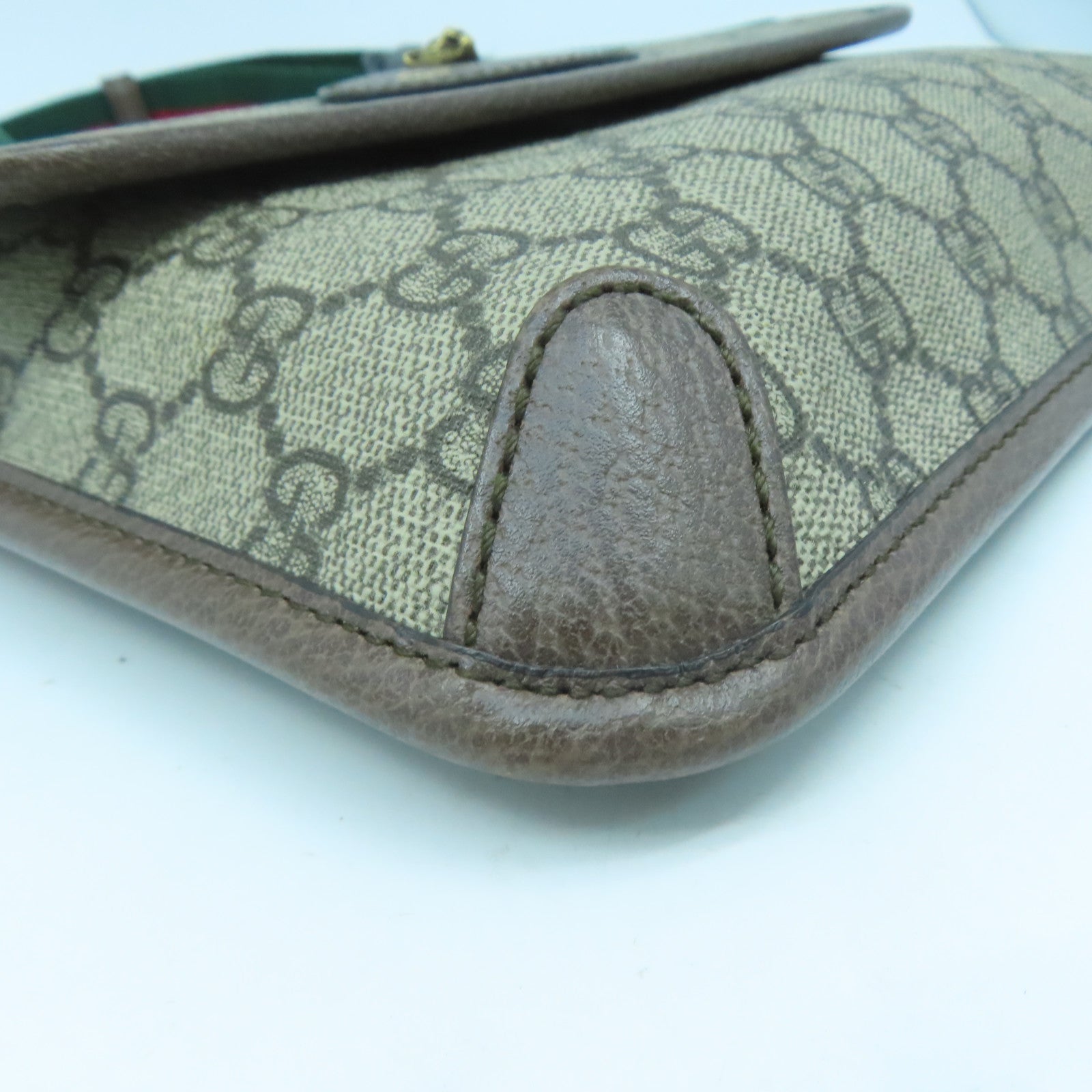 GUCCI 塗層帆布Neo Vintage GG Supreme Waist Bag金扣腰包啡色