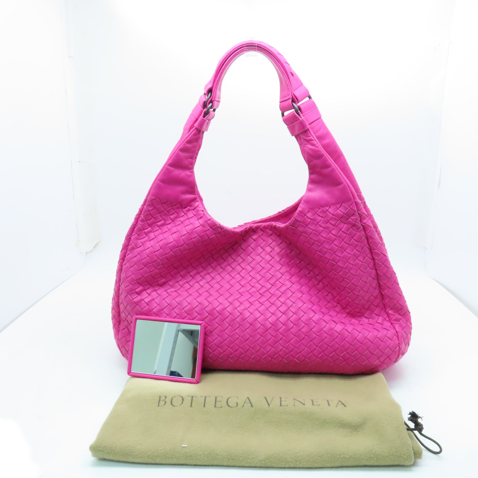 BOTTEGA VENETA 織紋皮革Shoulder Bag手挽袋/肩背袋粉色