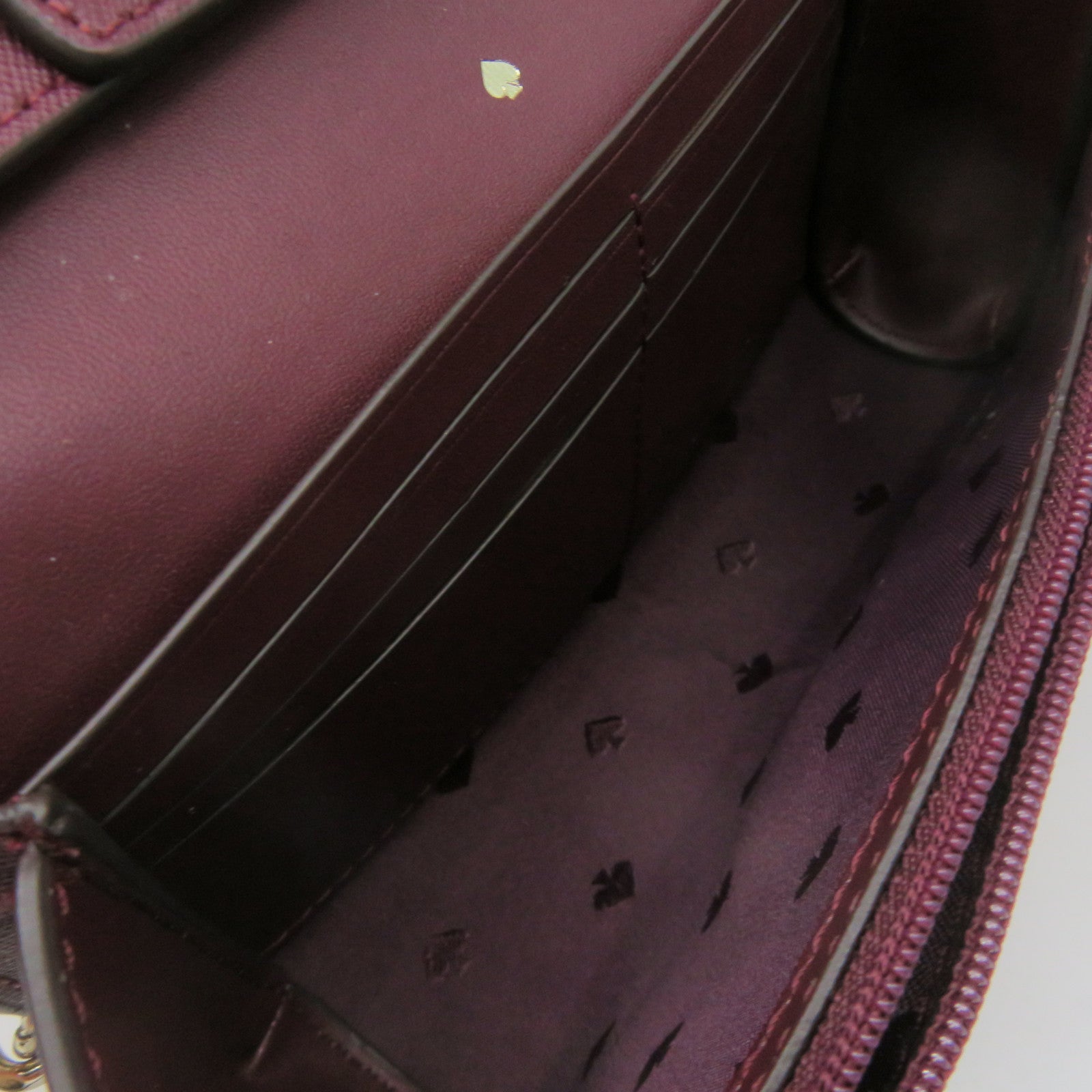 Kate Spade Leather Shoulder Bag Burgundy