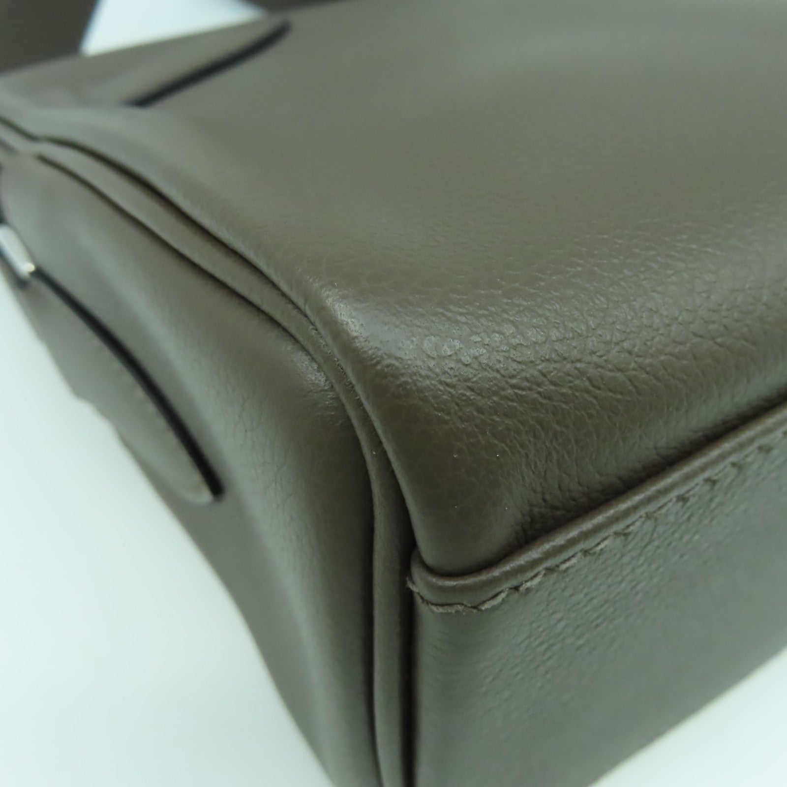 HERMES Evercolor皮革Kelly Messenger PM銀扣肩背袋Ecorce樹皮色
