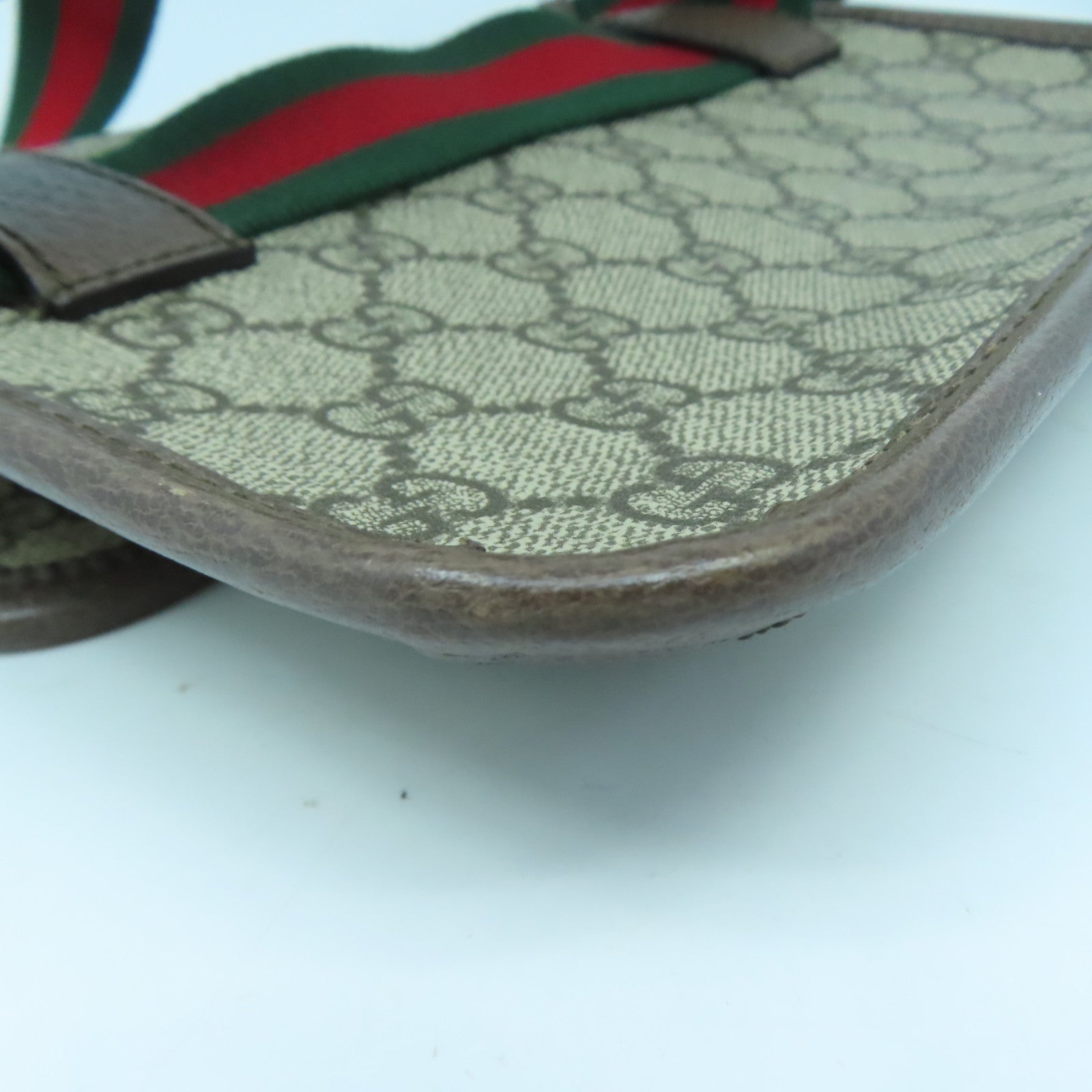 GUCCI 塗層帆布Neo Vintage GG Supreme Waist Bag金扣腰包啡色