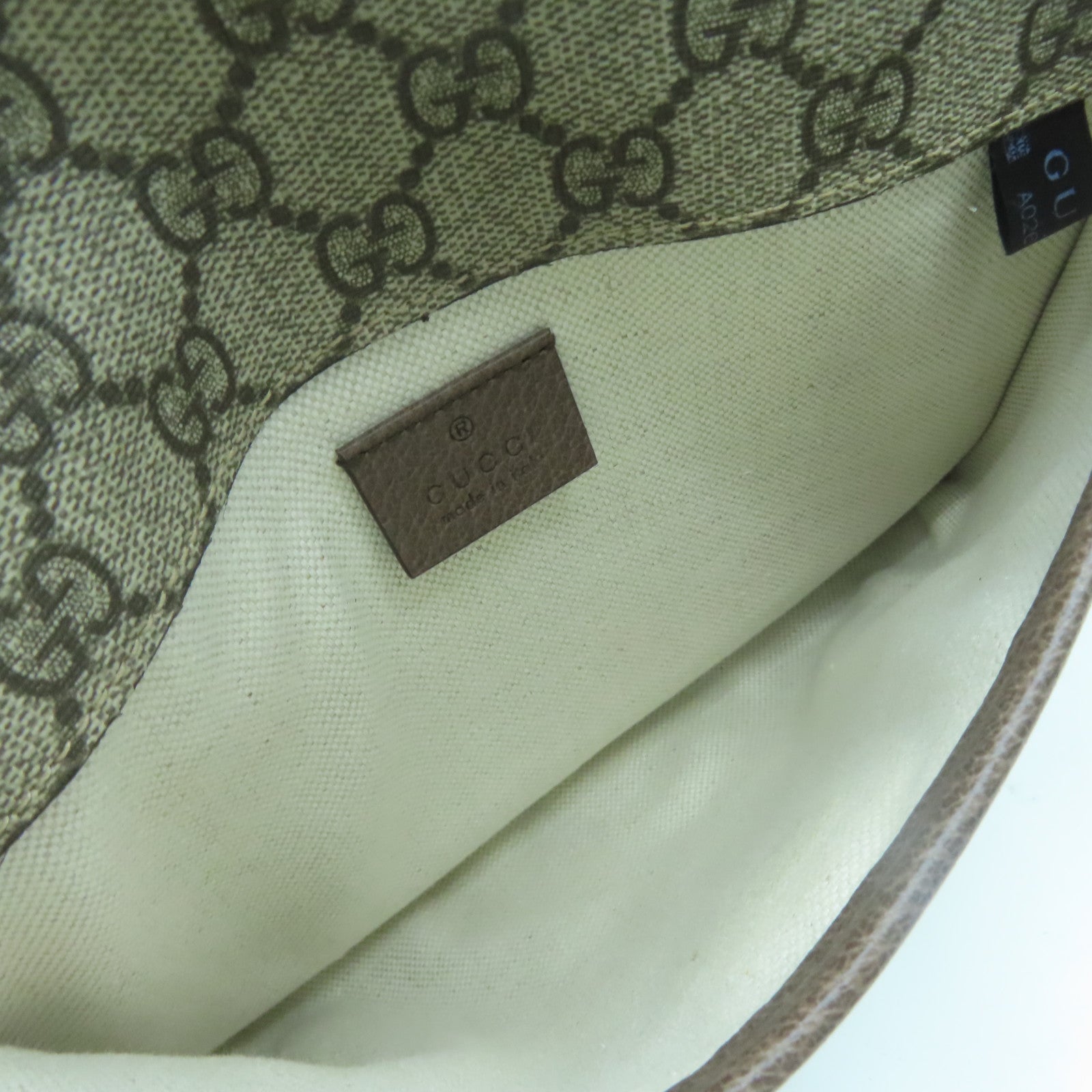 GUCCI 塗層帆布Neo Vintage GG Supreme Waist Bag金扣腰包啡色