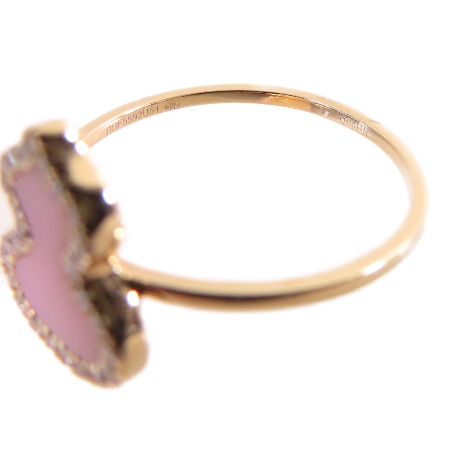 JEWELRY 18K玫瑰金/0.113ct鑽石Qeelin Diamond Ring戒指粉紅色US#5.75