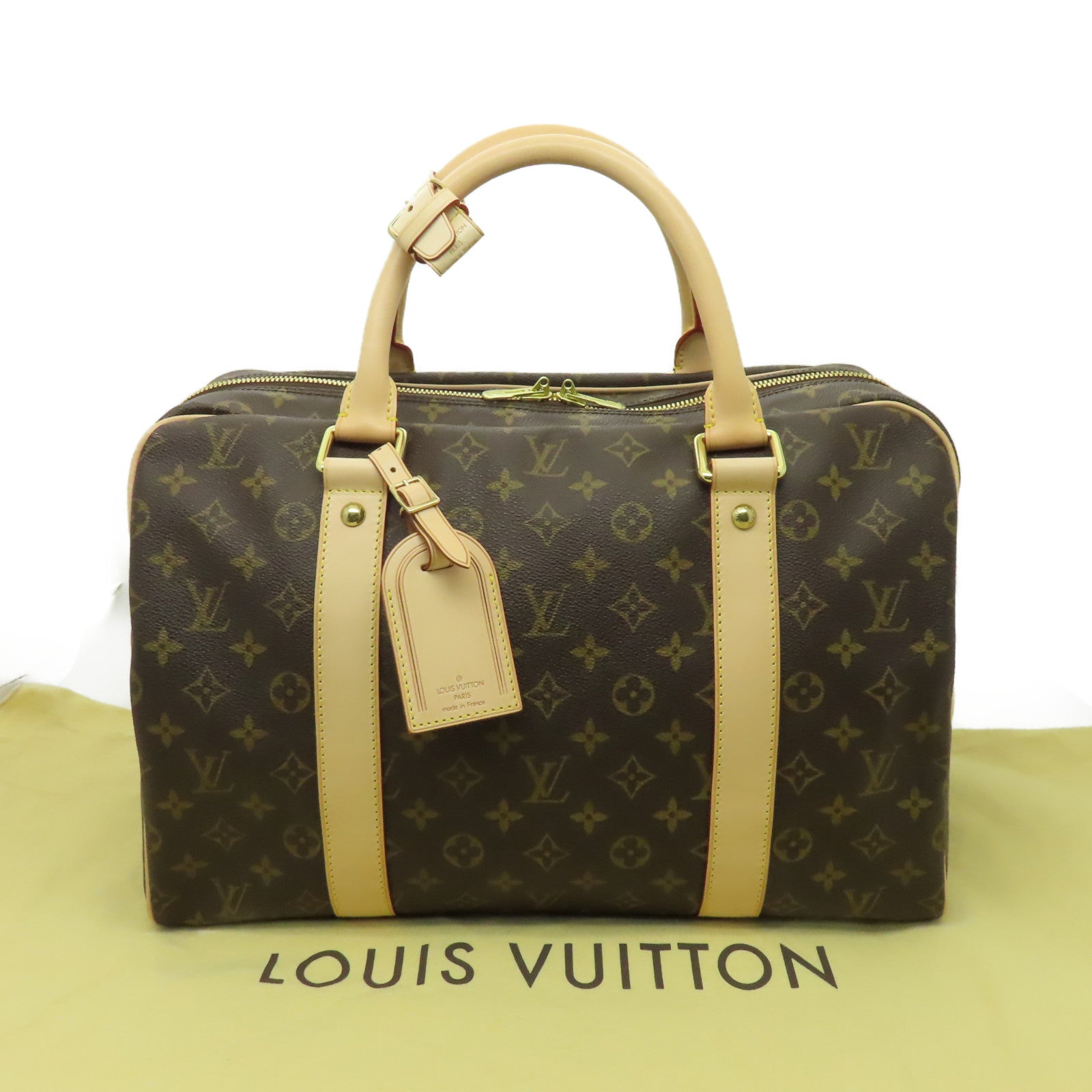 LOUIS VUITTON Monogram CarryAll Travel Bag金扣旅行袋啡色