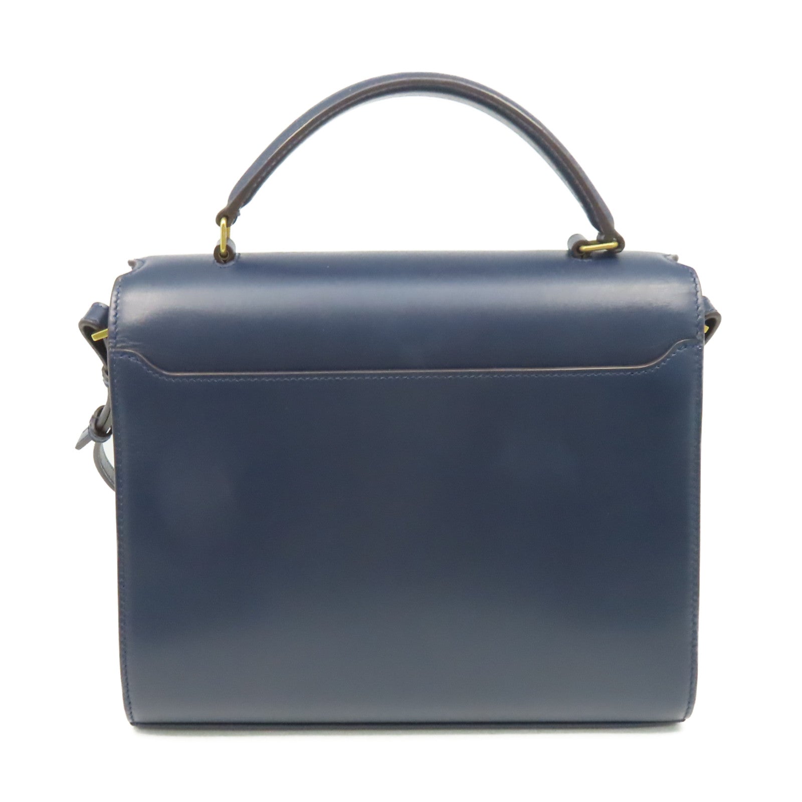 SAINT LAURENT 麂皮皮革/牛皮皮革Cassandra 2Way Shoulder Bag金扣手挽肩背兩用袋藍色