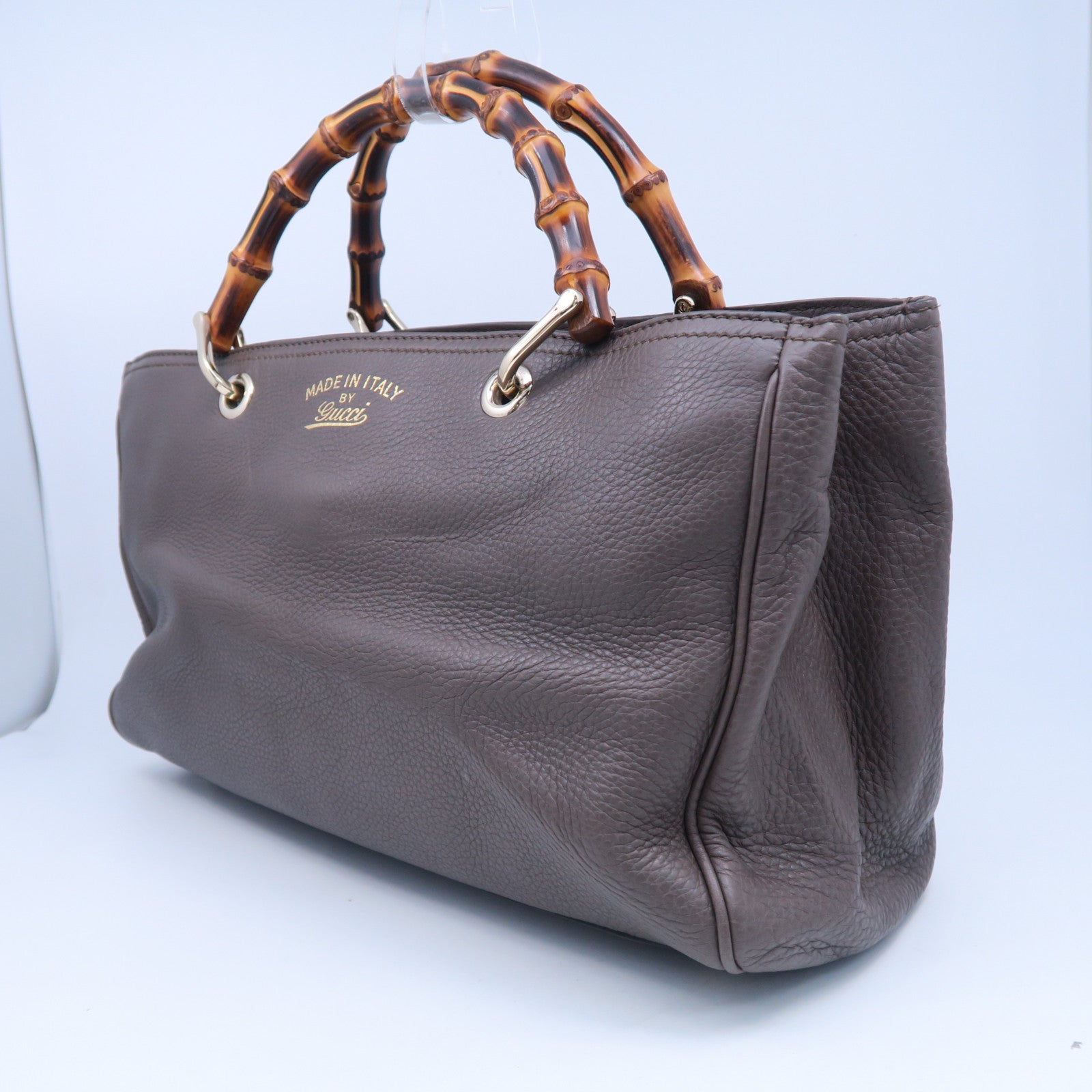 GUCCI 牛皮皮革2 Way Shoulder金扣手挽肩背兩用袋啡色