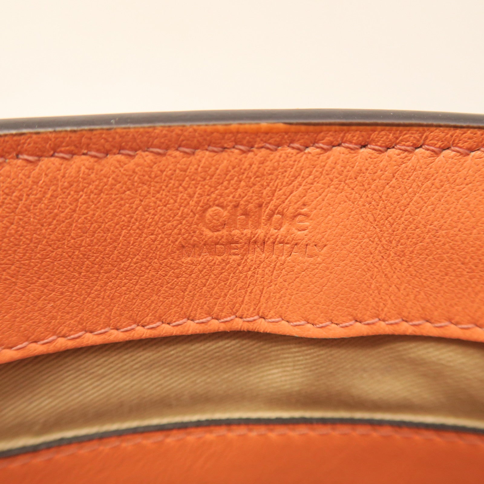 Chloe cowhide leather Faye Day Bag gold buckle handle shoulder bag orange