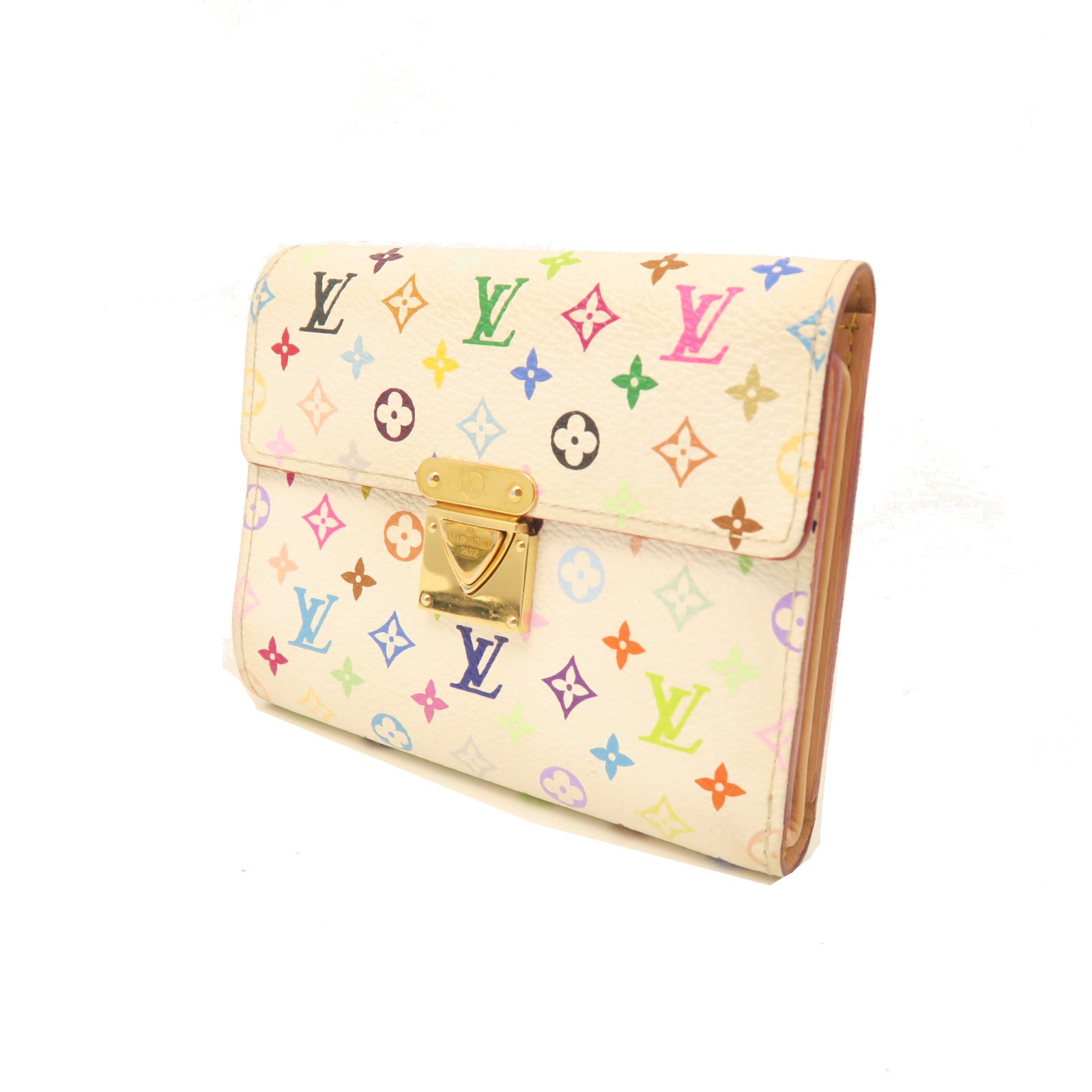 LOUIS VUITTON Monogram Multicolor Koala Wallet金扣钱包白色