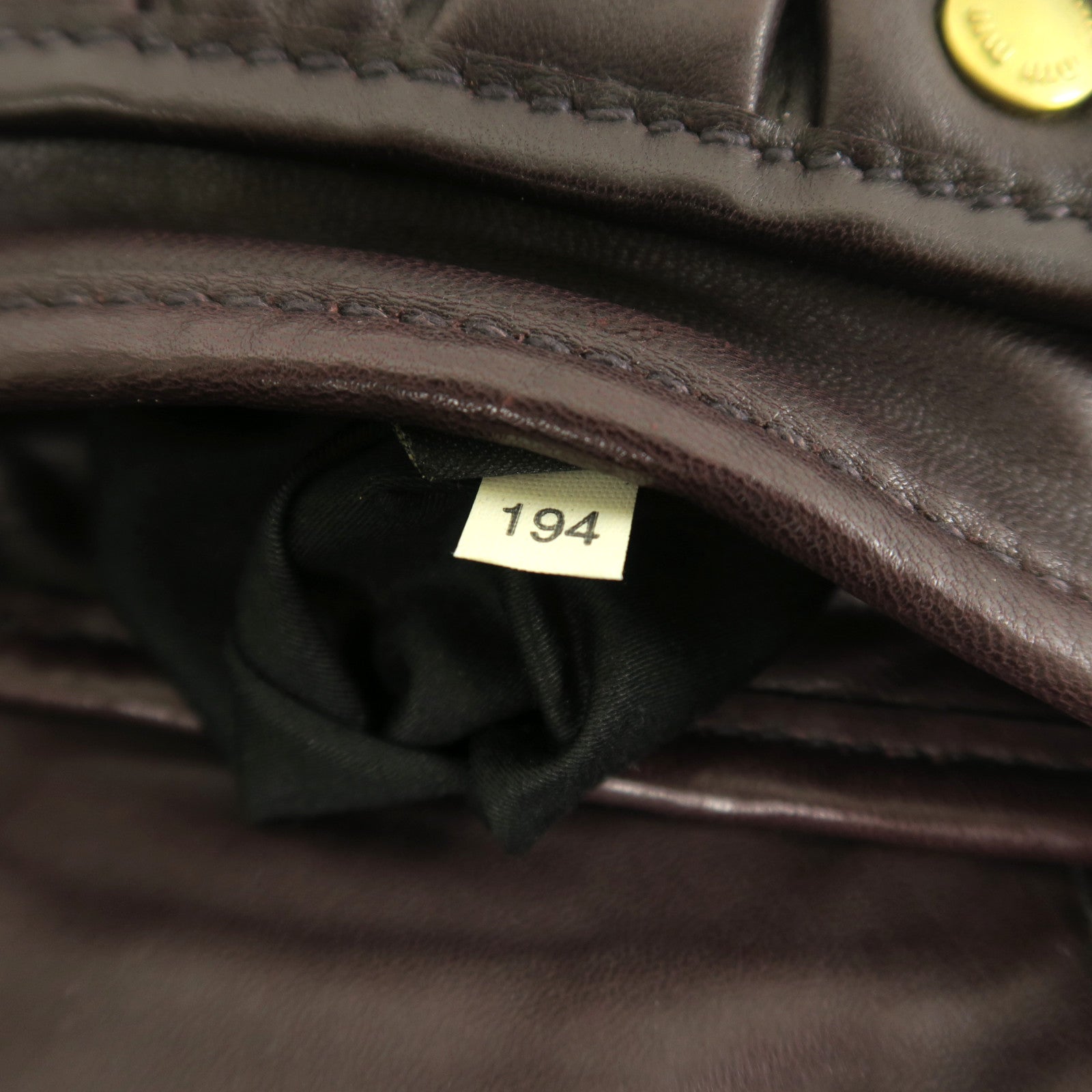 Miu Miu 羊皮皮革Shoulder Bag金扣手挽肩背兩用袋啡色