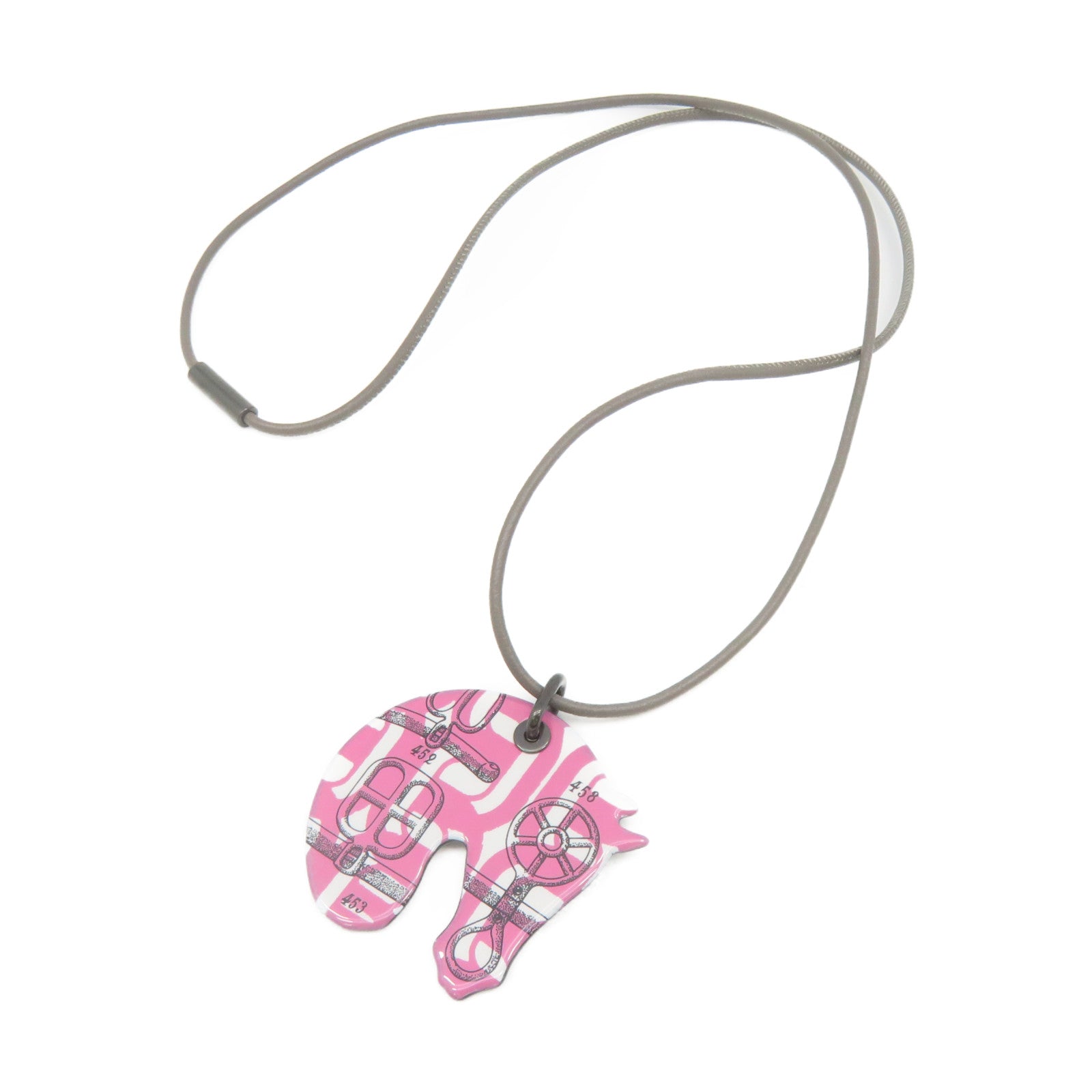 HERMES 金属Necklace项链粉红色