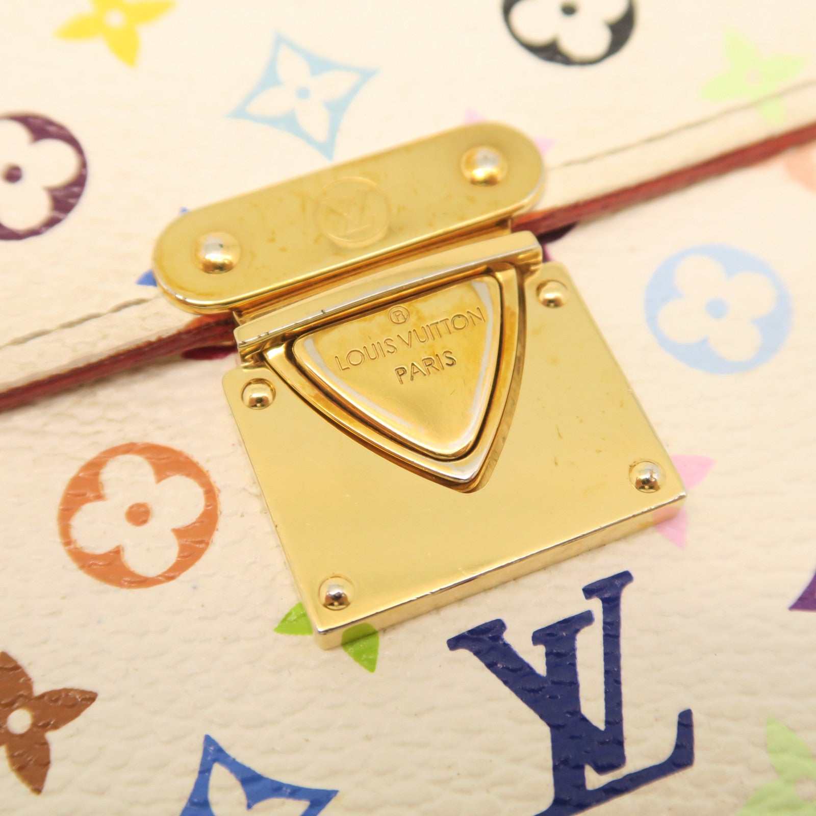 LOUIS VUITTON Monogram Multicolor Koala Wallet金扣钱包白色