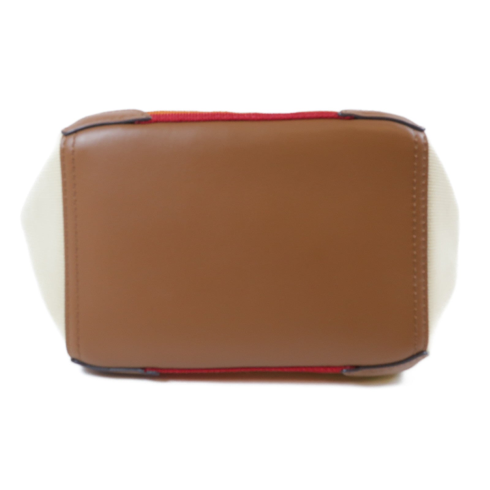 Anya Hindmarch 帆布Handbag金扣手挽袋米色/彩色