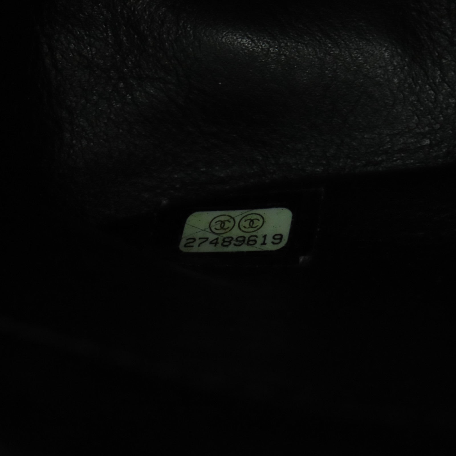 CHANEL 菱格牛皮皮革Chain Shoulder鏈帶肩背袋黑色