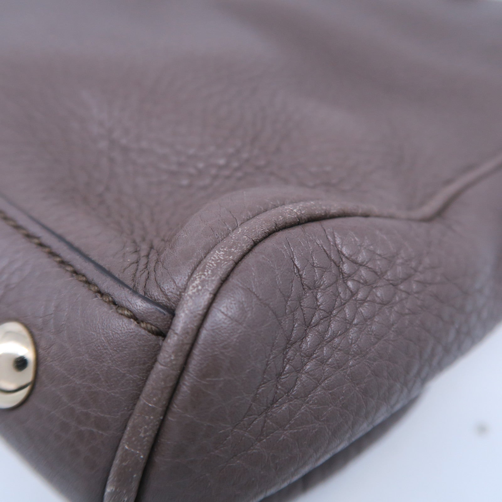 GUCCI 牛皮皮革2 Way Shoulder金扣手挽肩背兩用袋啡色