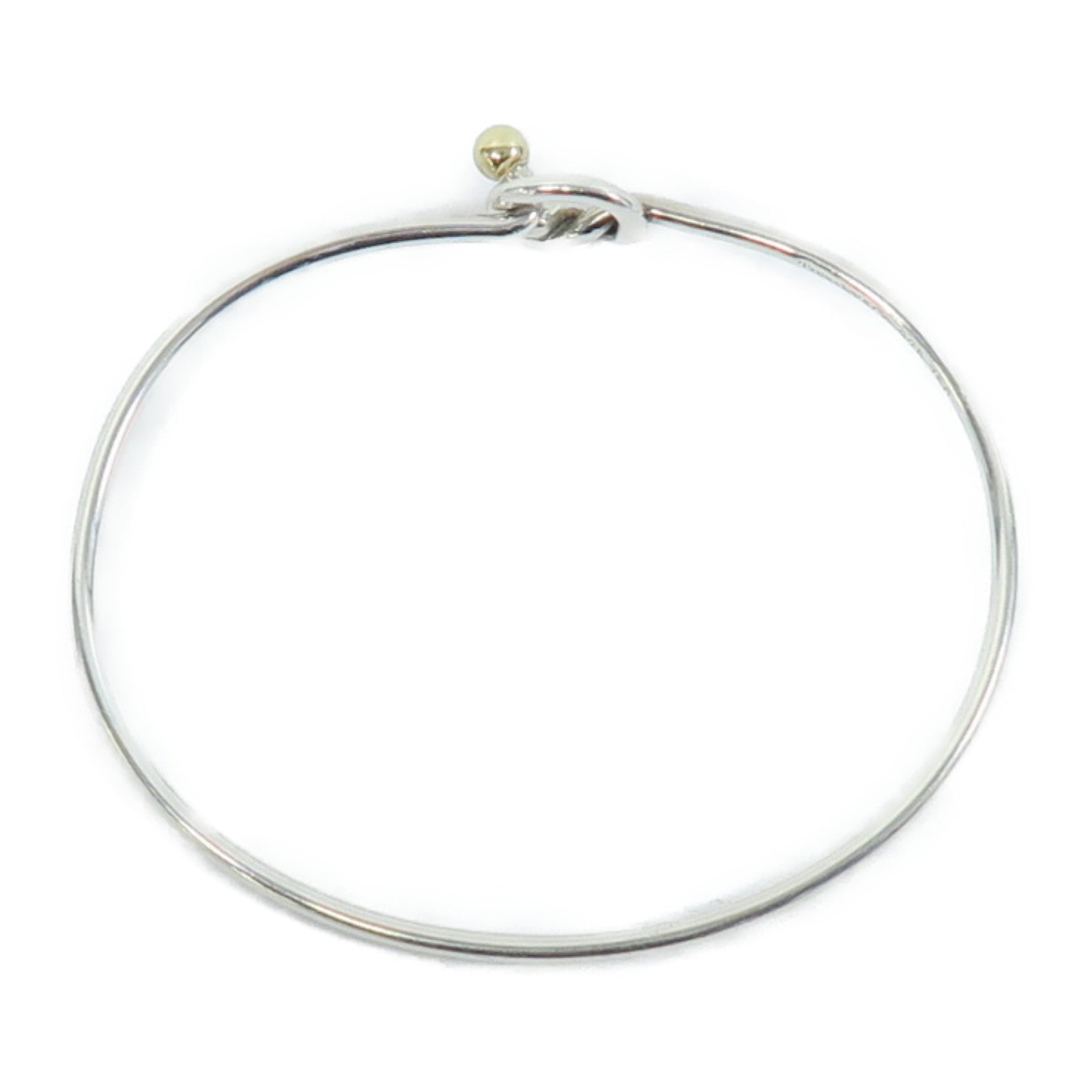 TIFFANY＆CO 925純銀/18K黃金Bangle手鐲銀色/金色