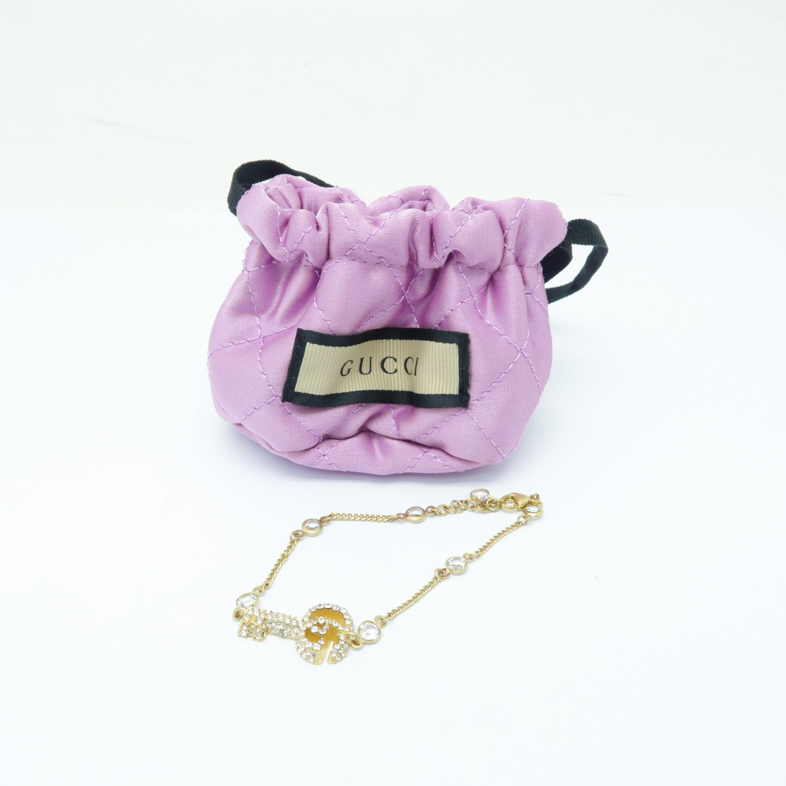 GUCCI 金屬Doubie G Key Bracelet手鏈金色/透明