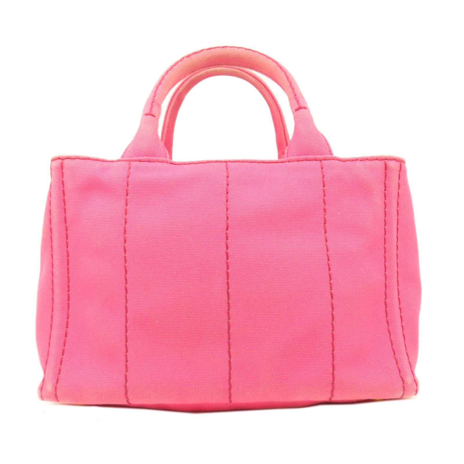 PRADA 帆布2 Way Shoulder金扣手挽肩背兩用袋粉紅色