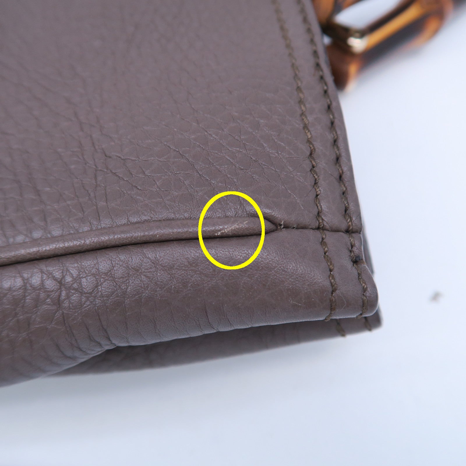 GUCCI 牛皮皮革2 Way Shoulder金扣手挽肩背兩用袋啡色