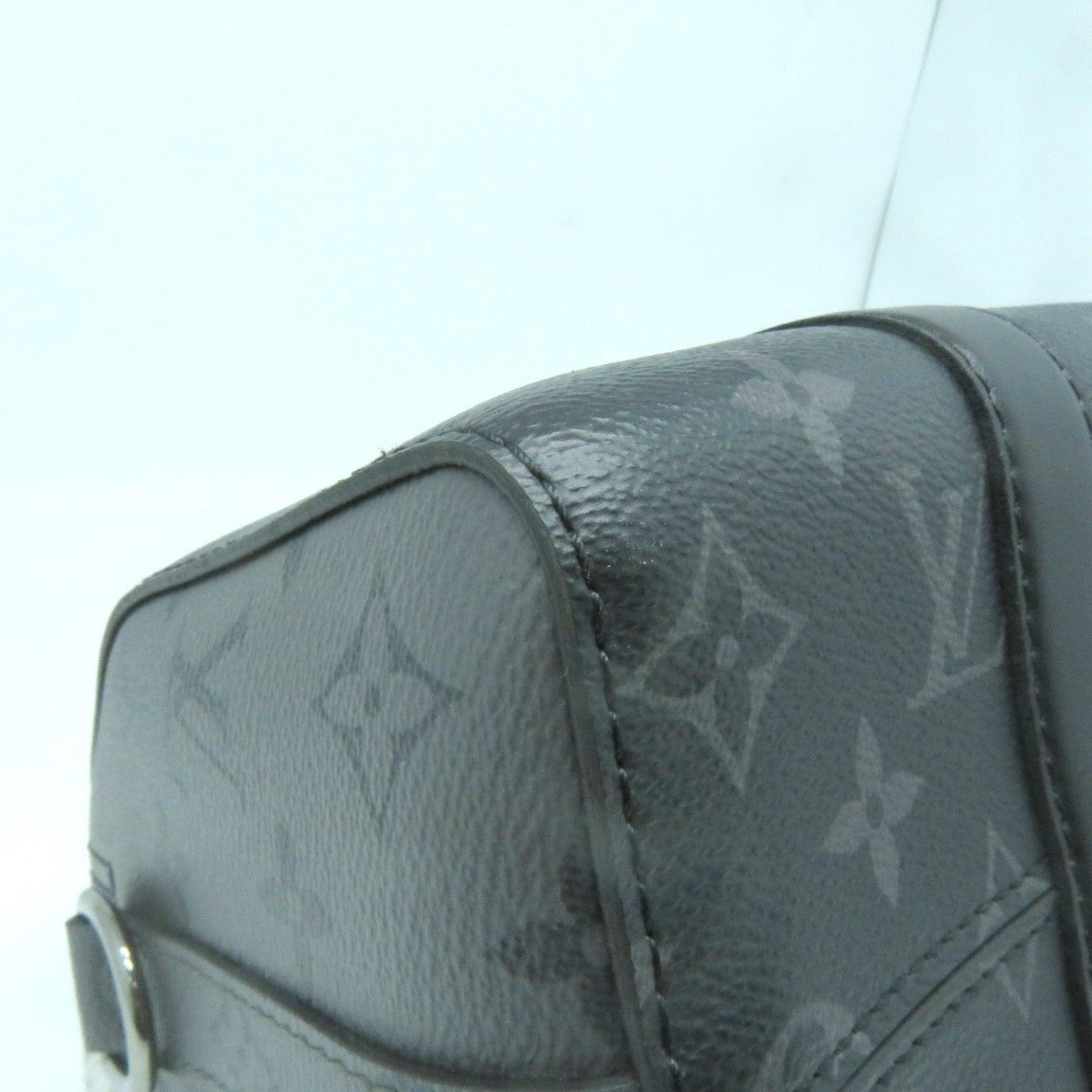 LOUIS VUITTON Monogram City Keepall銀扣肩背袋黑色