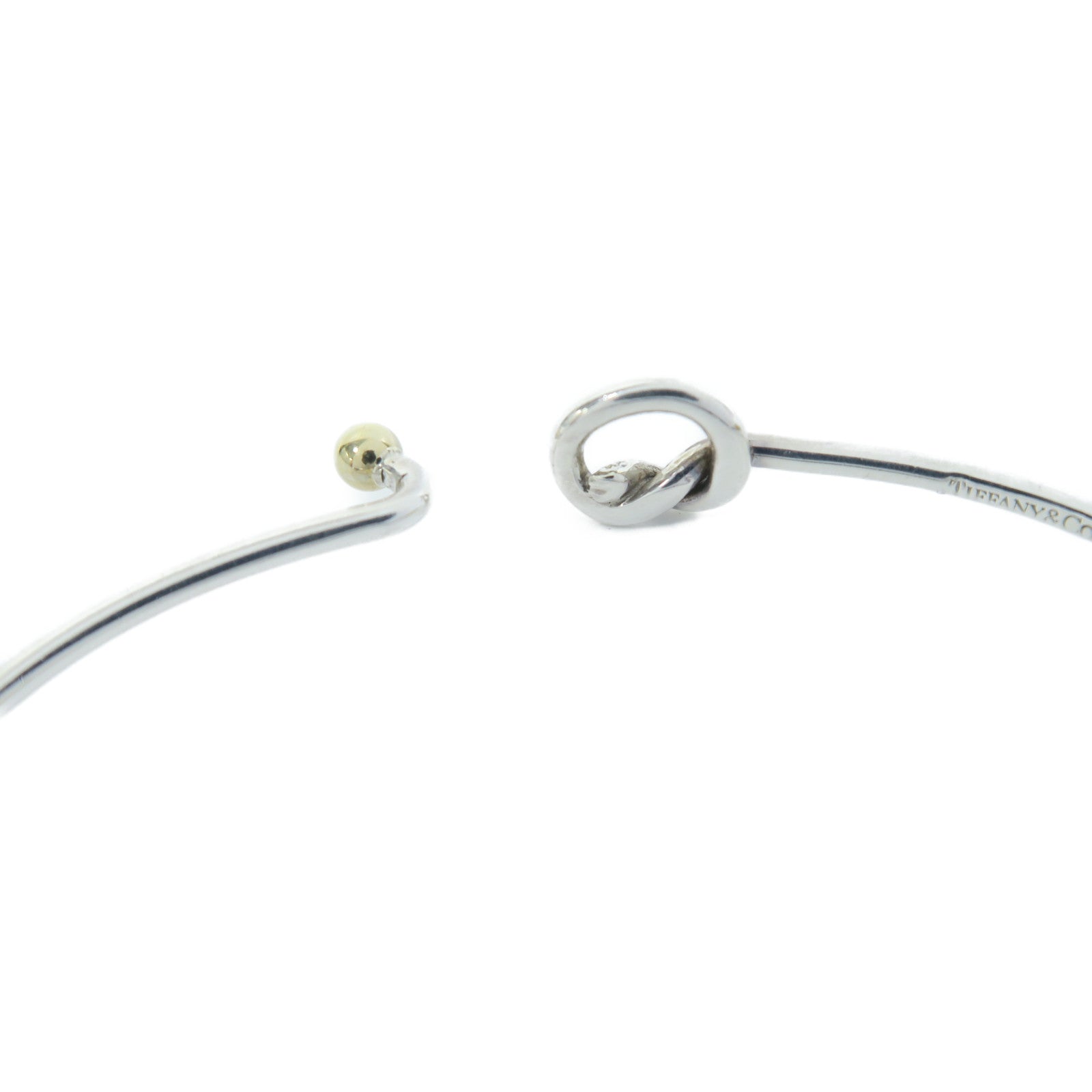 TIFFANY＆CO 925純銀/18K黃金Bangle手鐲銀色/金色