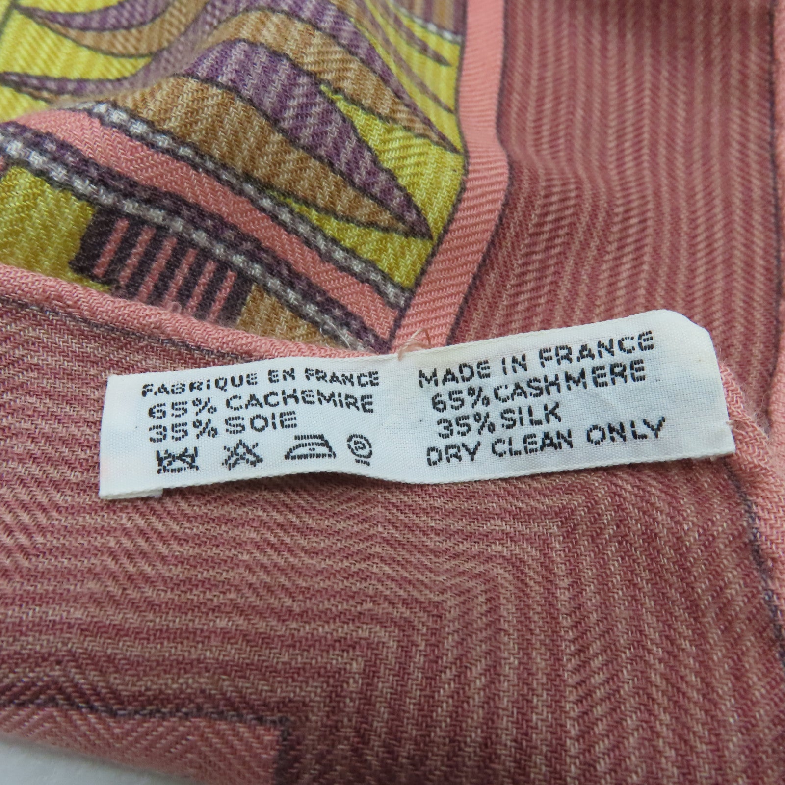HERMES 羊絨Scarf Cashmere圍巾粉紅色