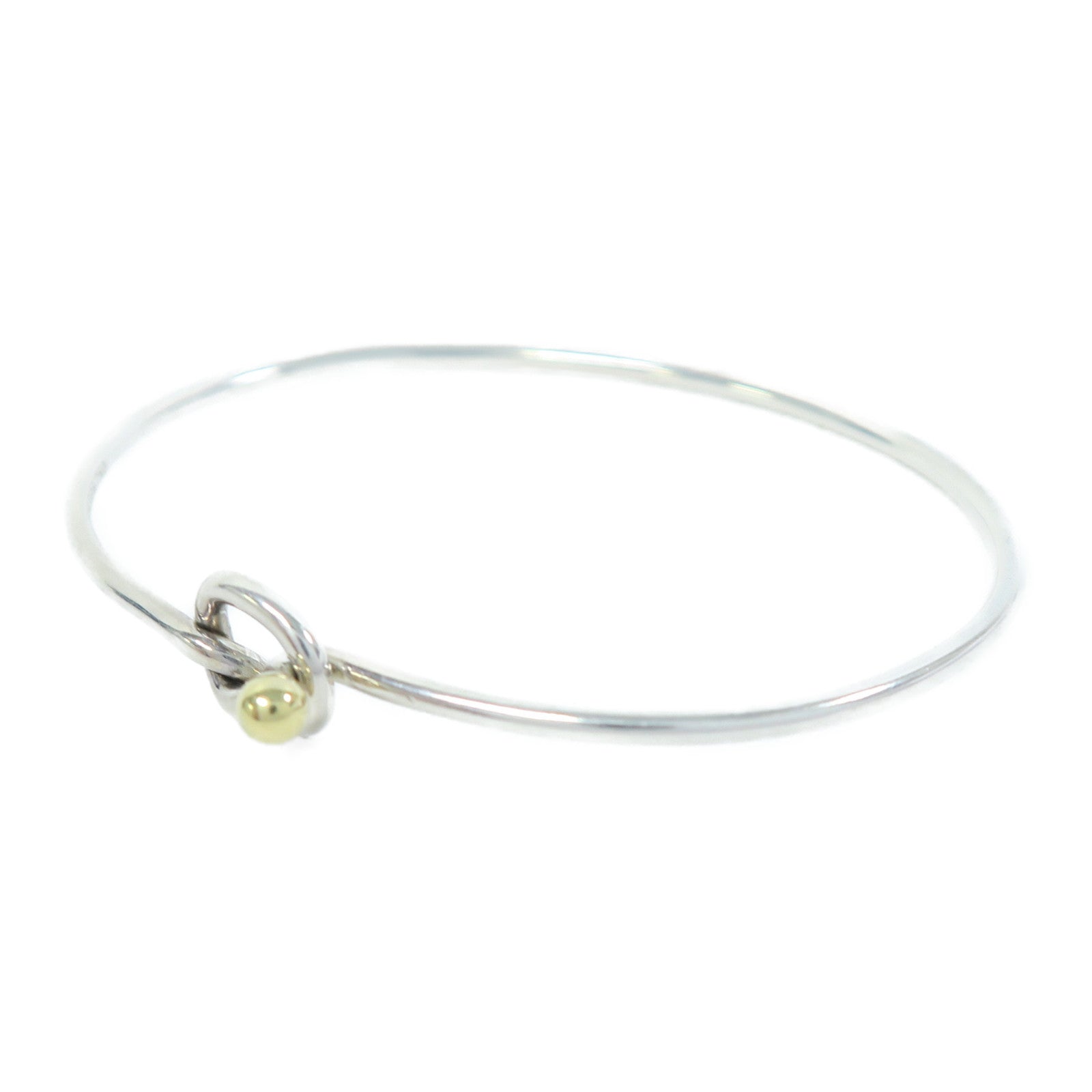 TIFFANY＆CO 925純銀/18K黃金Bangle手鐲銀色/金色