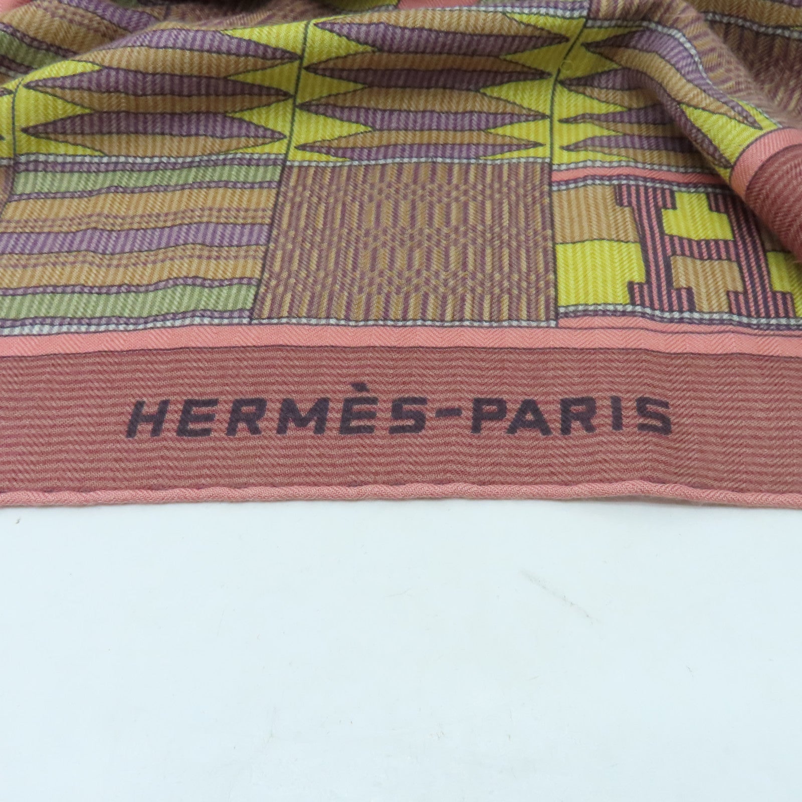 HERMES 羊絨Scarf Cashmere圍巾粉紅色