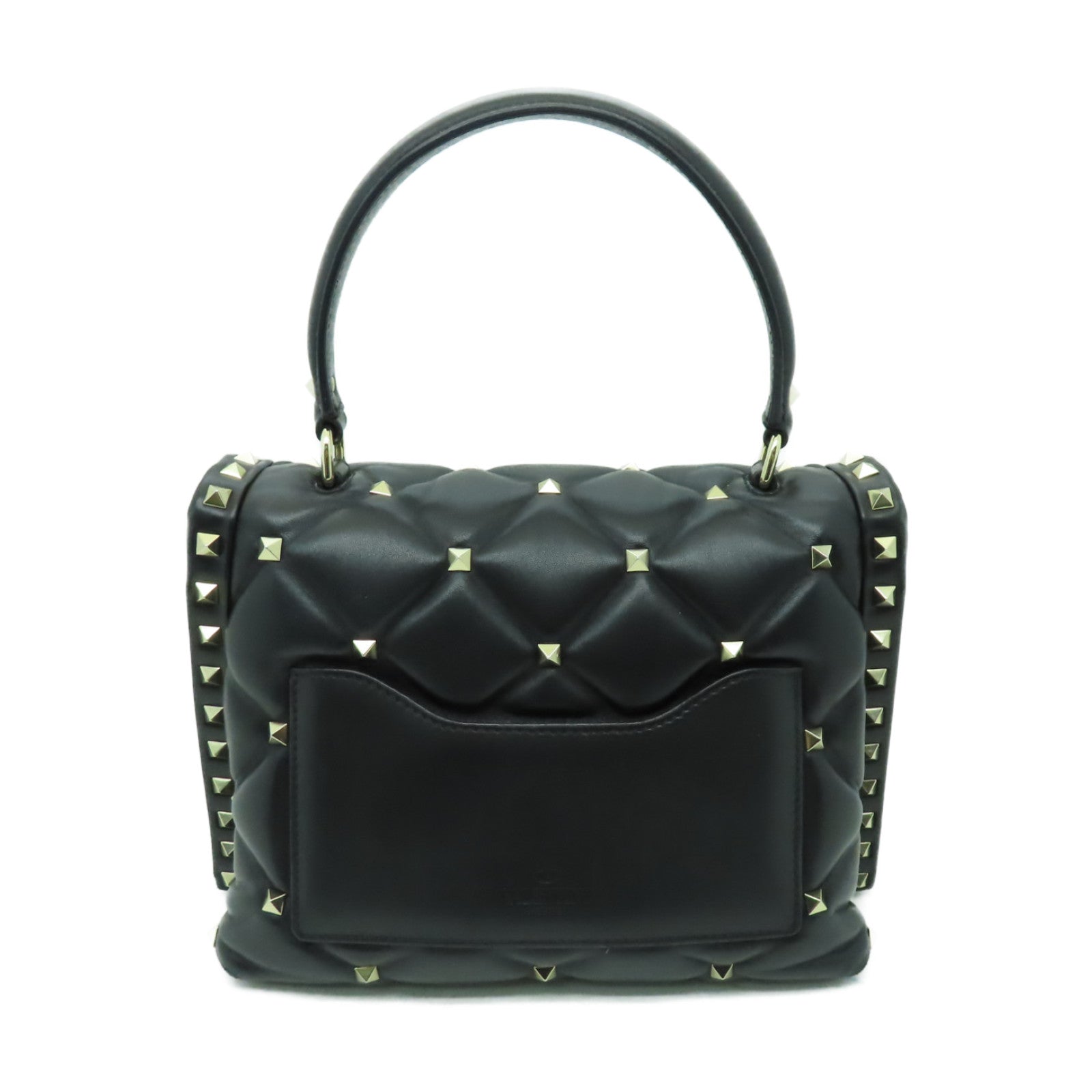 Valentino 羊皮皮革2way Shoulder Bag金扣手挽肩背兩用袋黑色