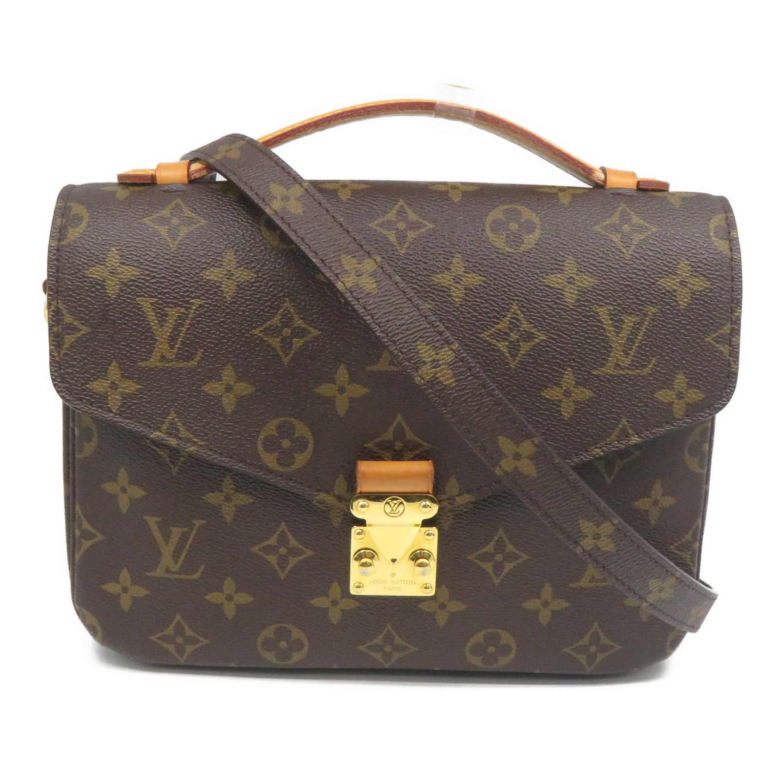 LOUIS VUITTON Monogram Pochette Metis金扣手挽肩背兩用袋啡色