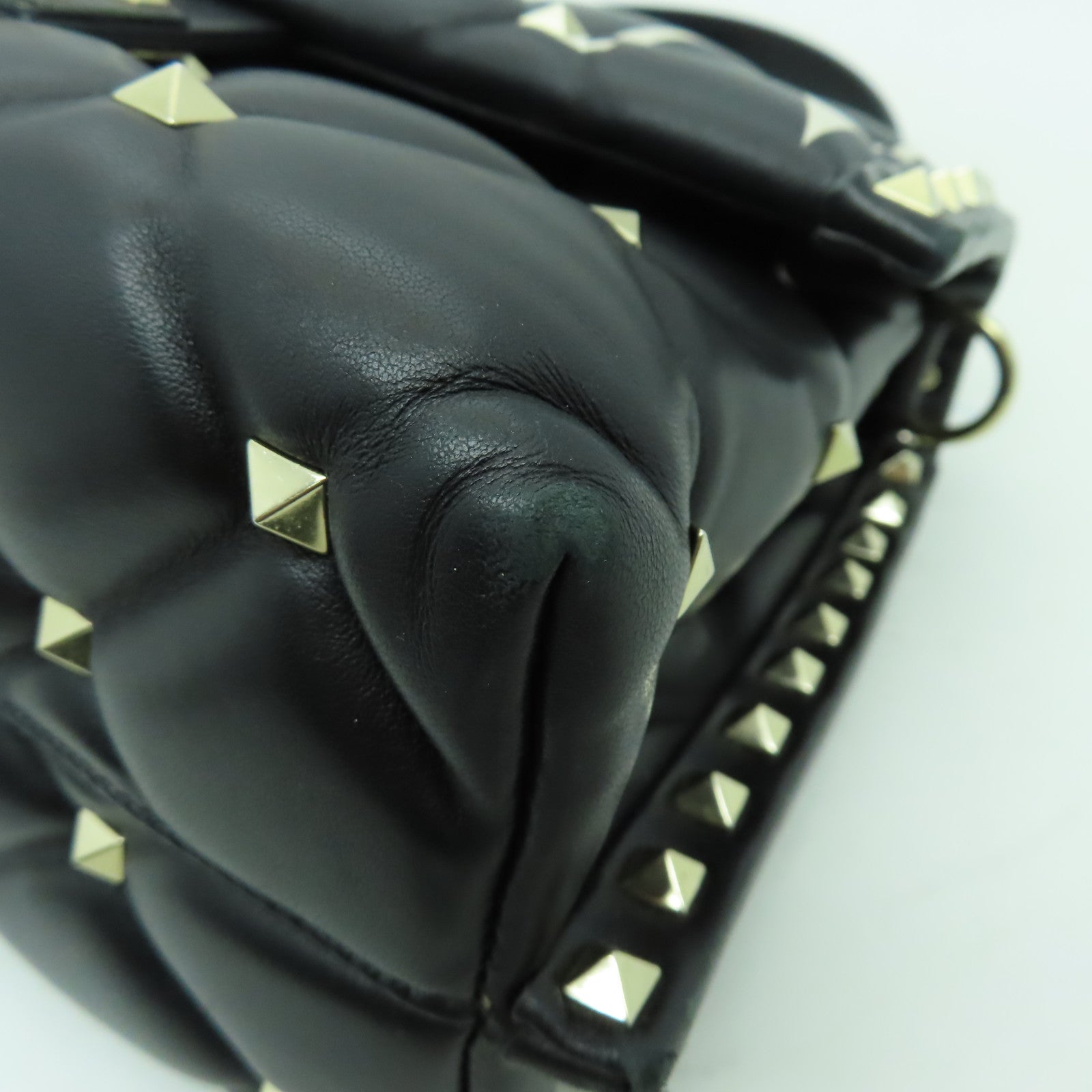 Valentino 羊皮皮革2way Shoulder Bag金扣手挽肩背兩用袋黑色