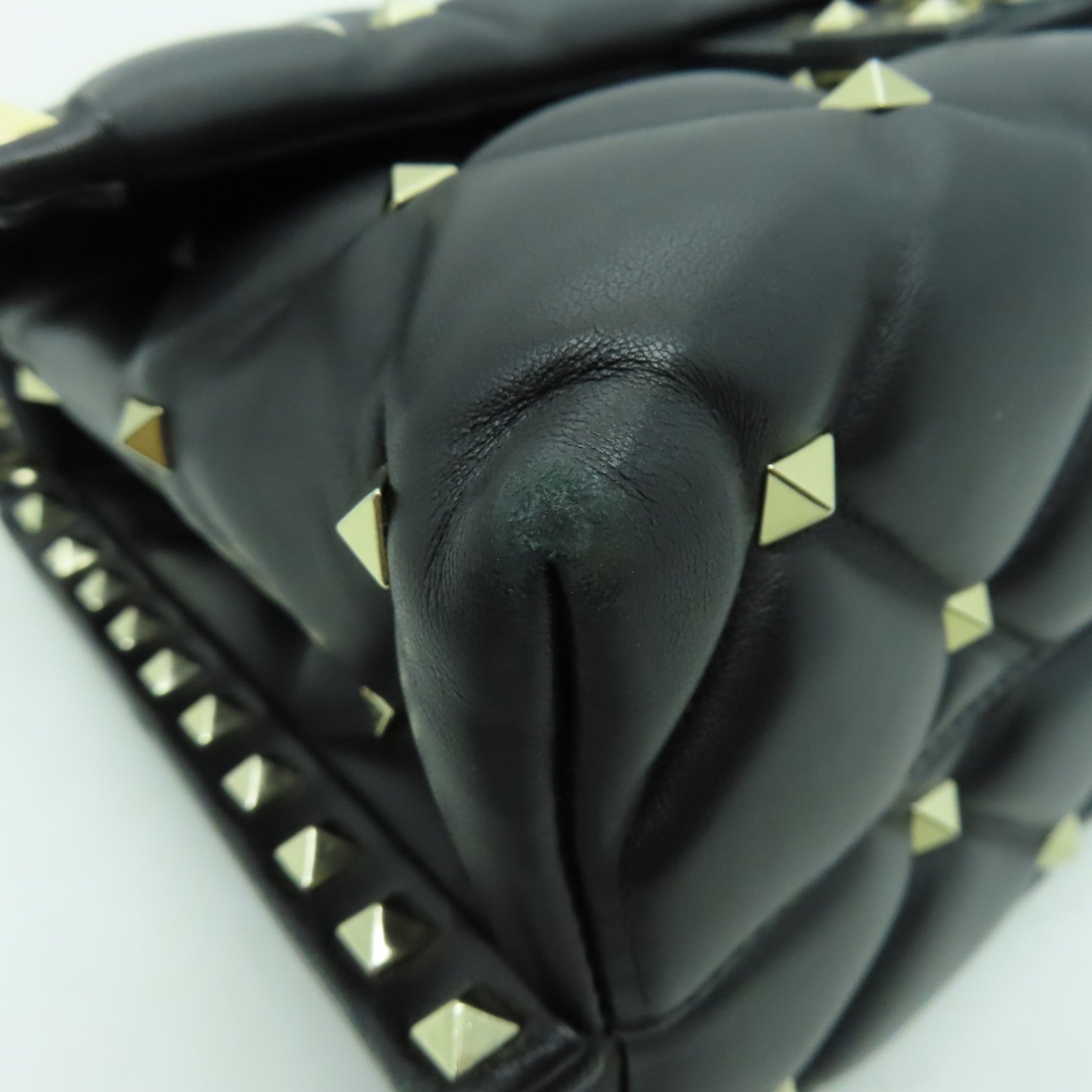 Valentino 羊皮皮革2way Shoulder Bag金扣手挽肩背兩用袋黑色