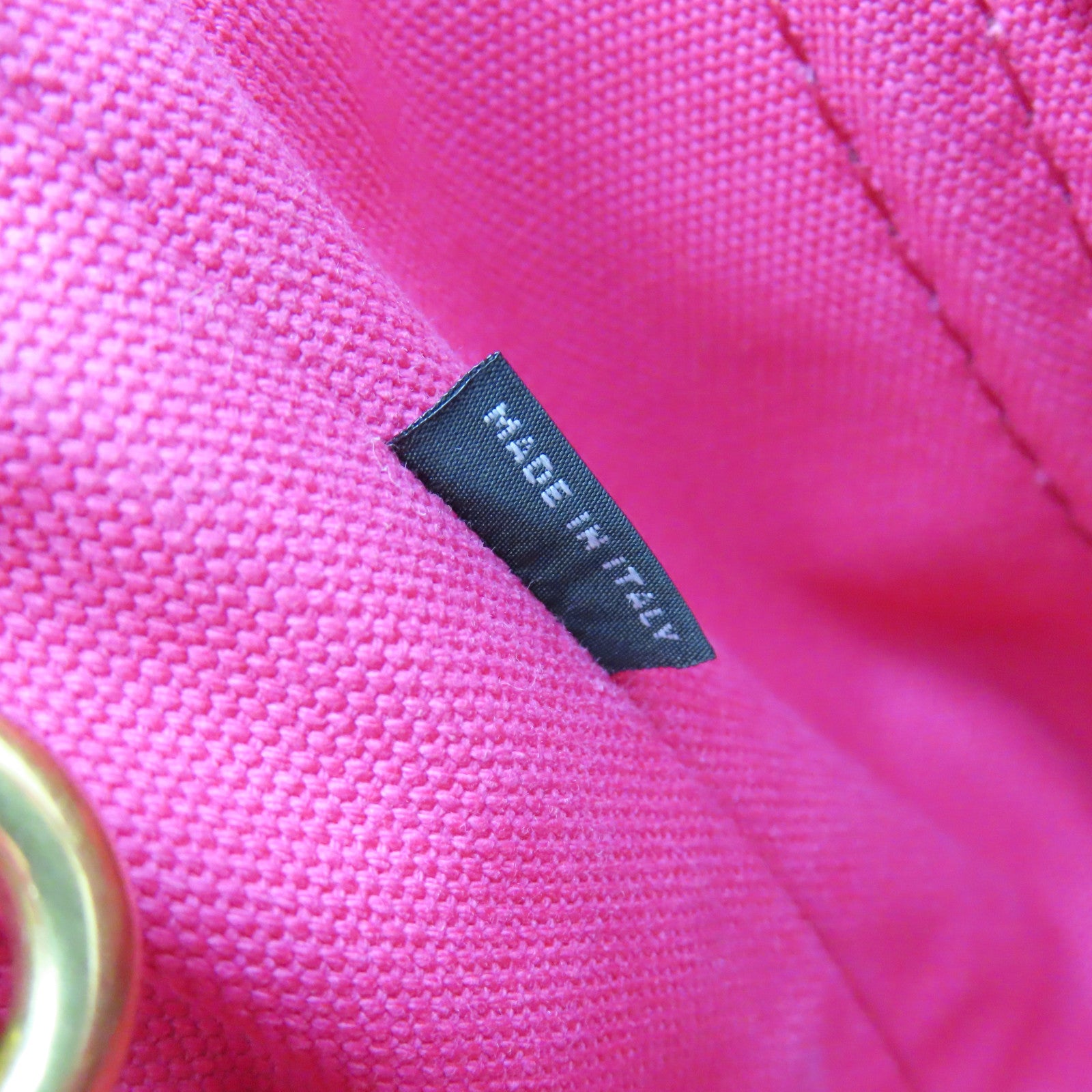 PRADA 帆布2 Way Shoulder金扣手挽肩背兩用袋粉紅色
