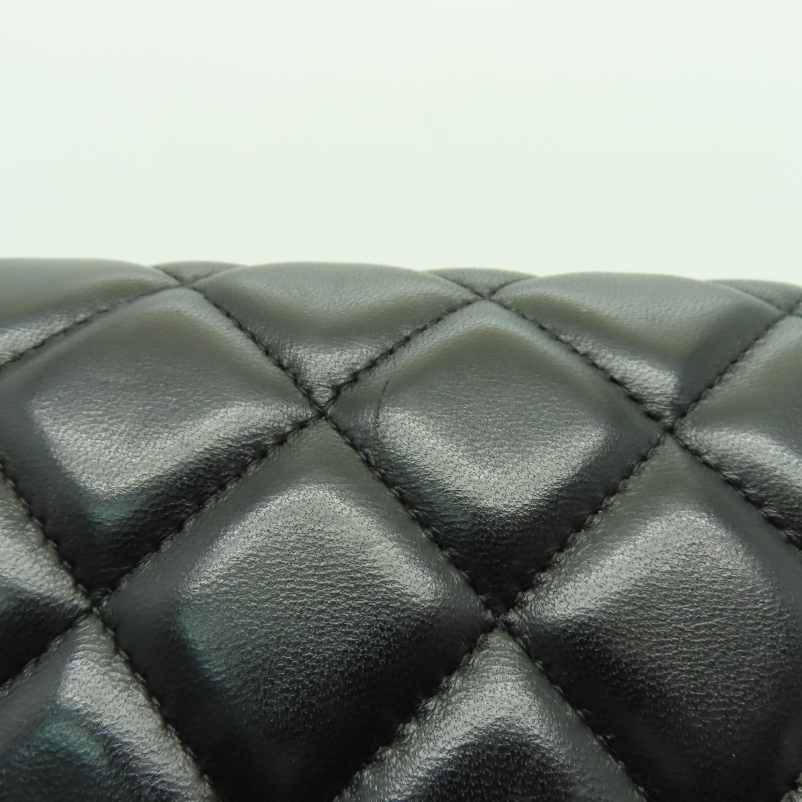 CHANEL 【激減優惠】菱格羊皮皮革Chain Shoulder銀扣鏈帶肩背袋黑色