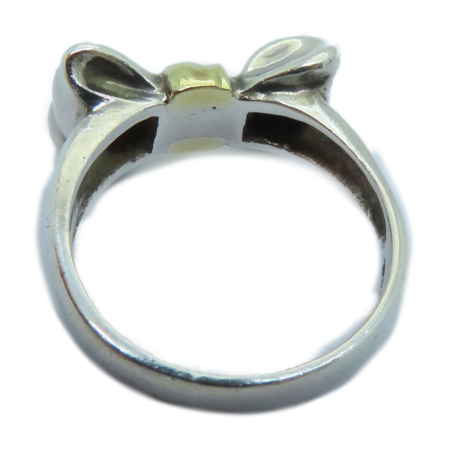 TIFFANY＆CO 【激減優惠】925純銀/18K黃金Bow Ring戒指US#5