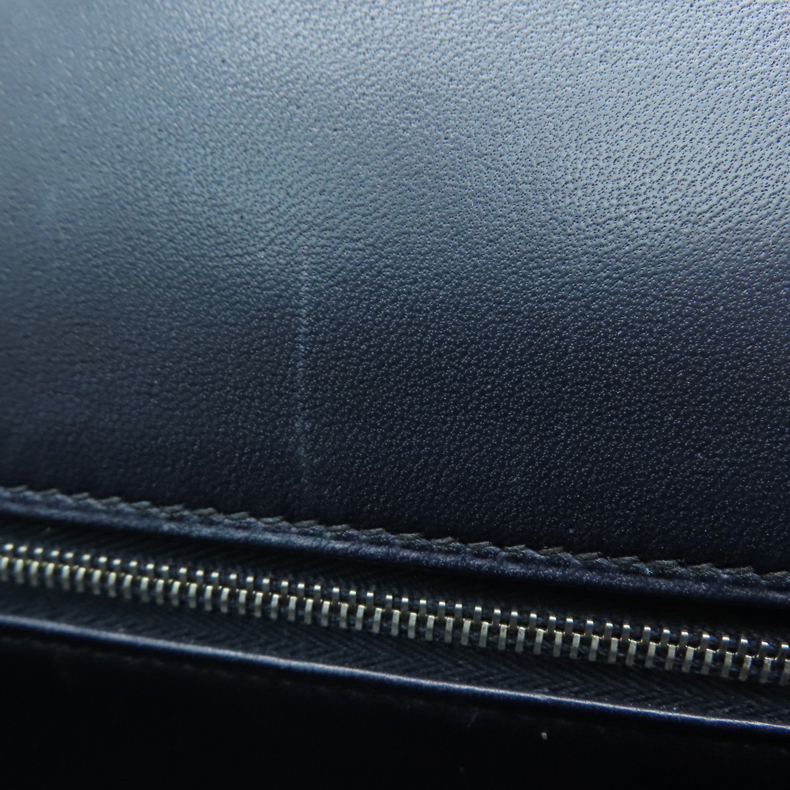 HERMES 【激减优惠】Epsom皮革Constance 24银扣链带肩背袋蓝色