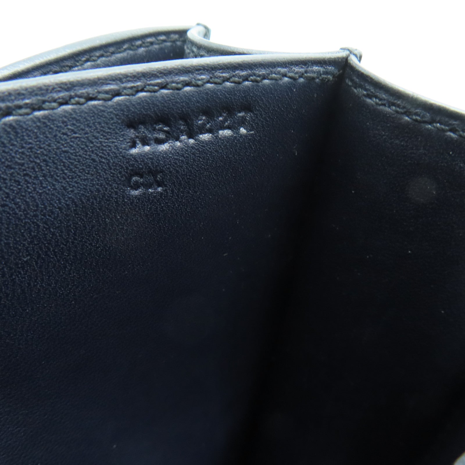 HERMES 【激减优惠】Epsom皮革Constance 24银扣链带肩背袋蓝色