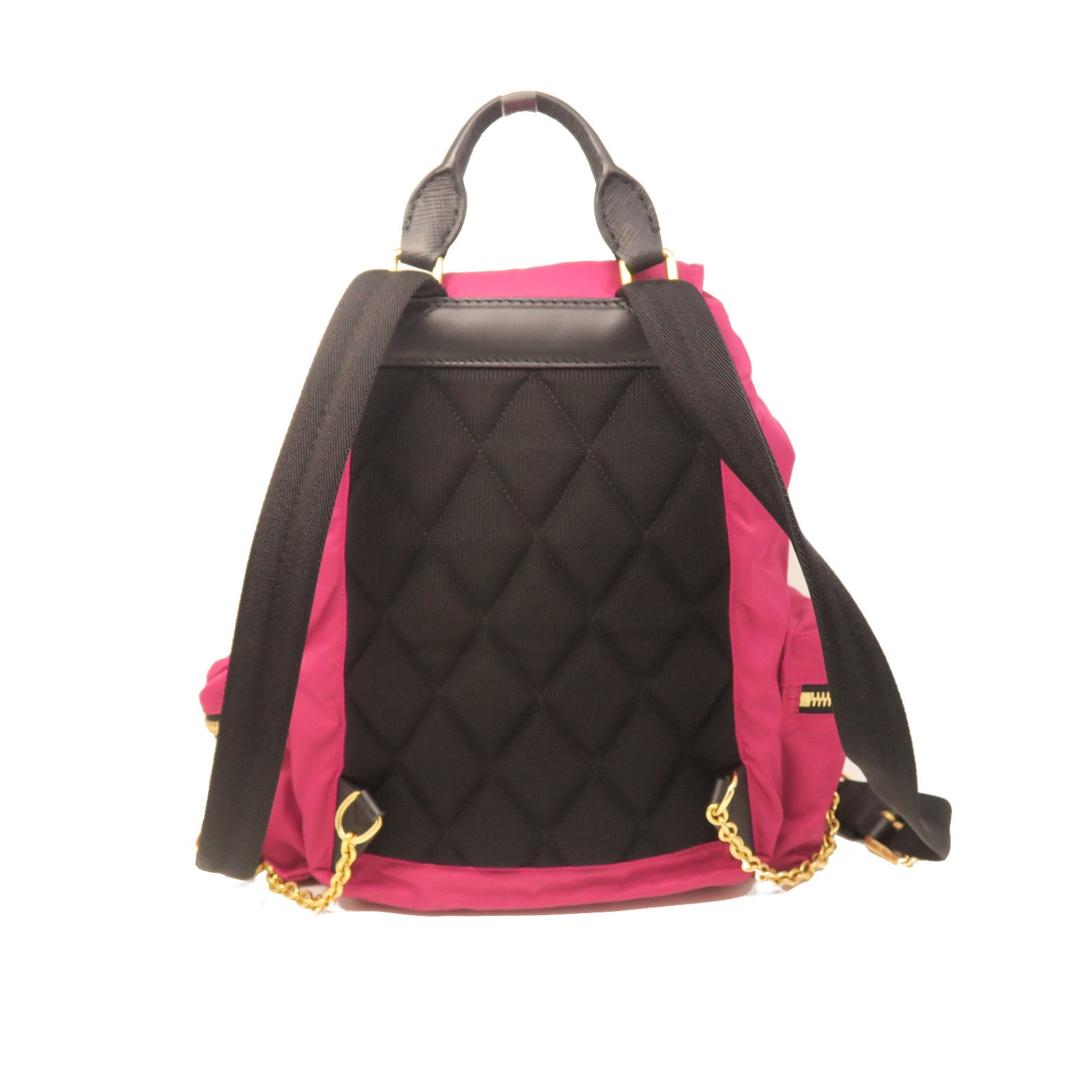 BURBERRY nylon Backpack gold buckle backpack purple