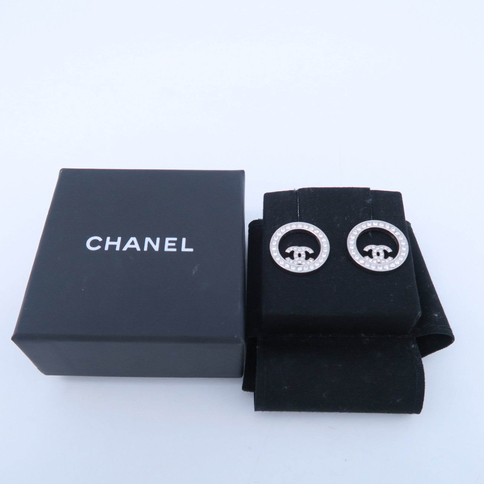 CHANEL 金屬Earrings銀扣耳環銀色