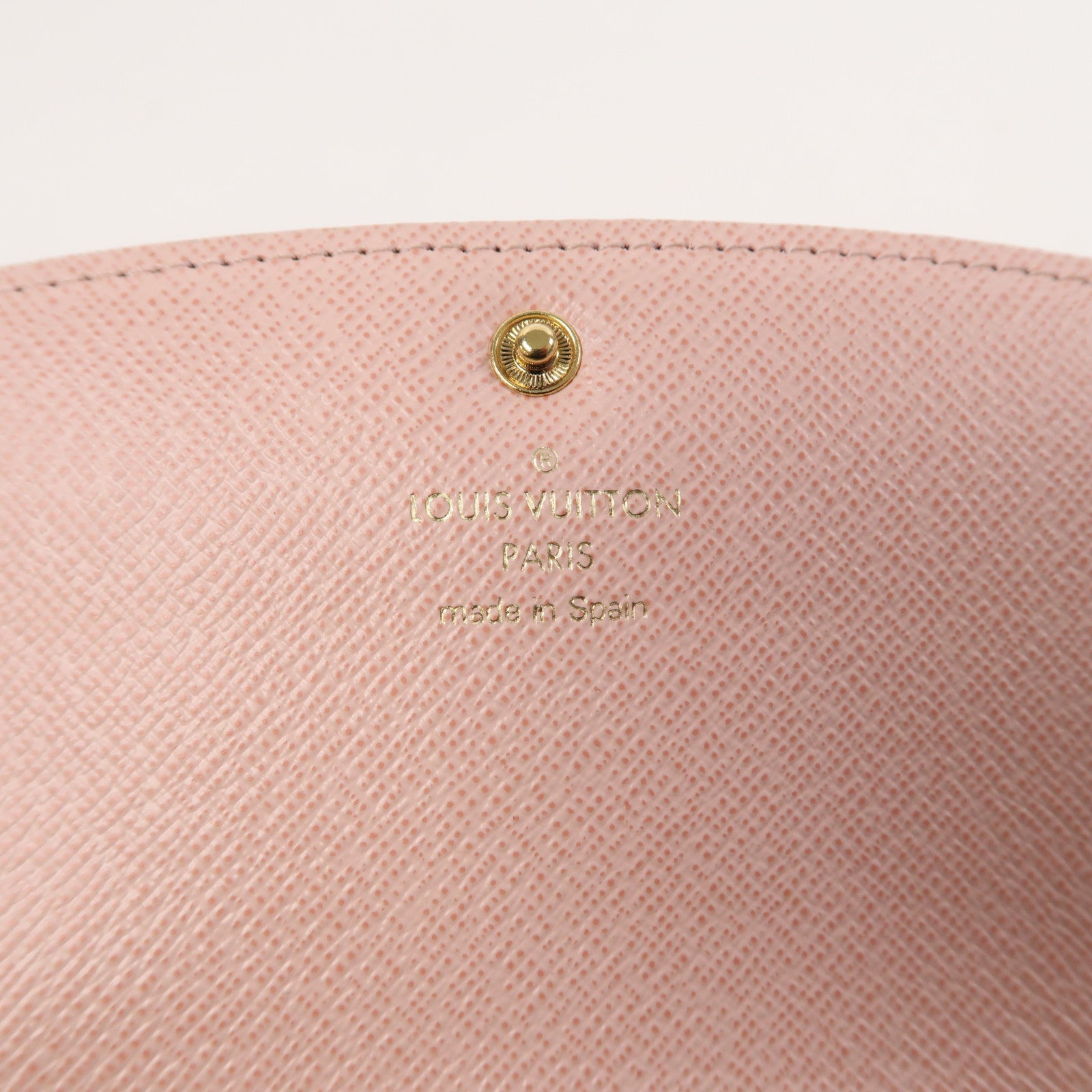 LOUIS VUITTON Monogram Emilie金扣長錢包啡色/粉紅色