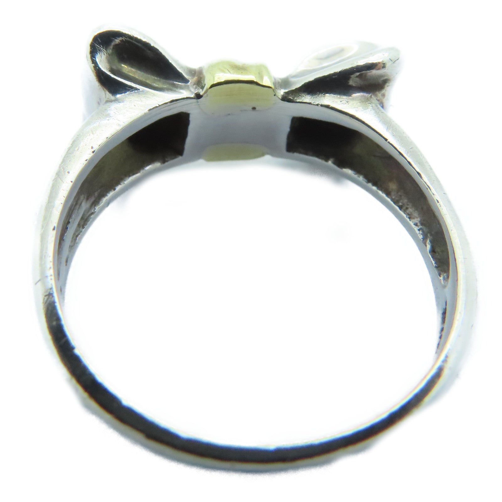 TIFFANY＆CO 【激減優惠】925純銀/18K黃金Bow Ring戒指US#5
