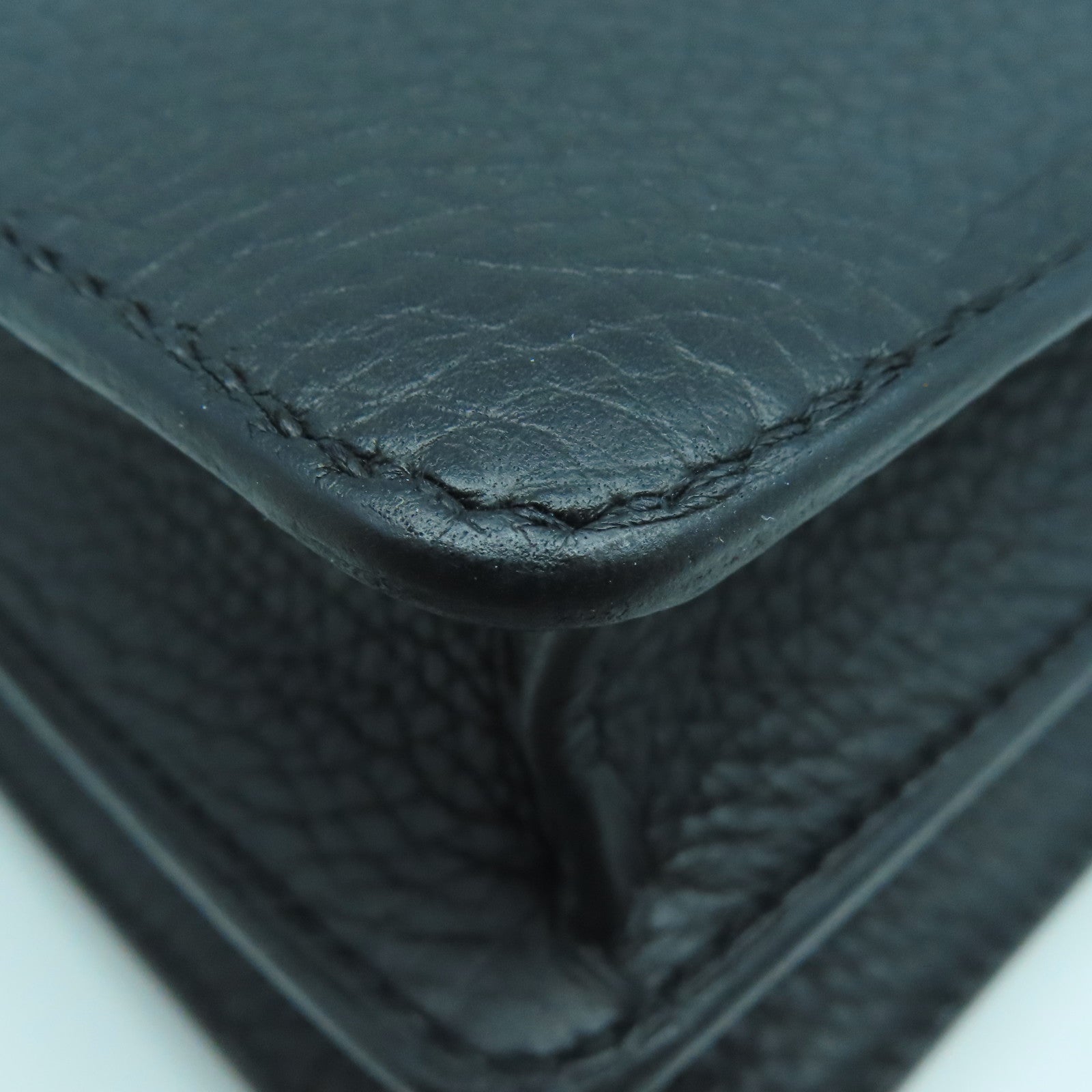HERMES Clemence皮革Roulis 23金扣肩背袋黑色