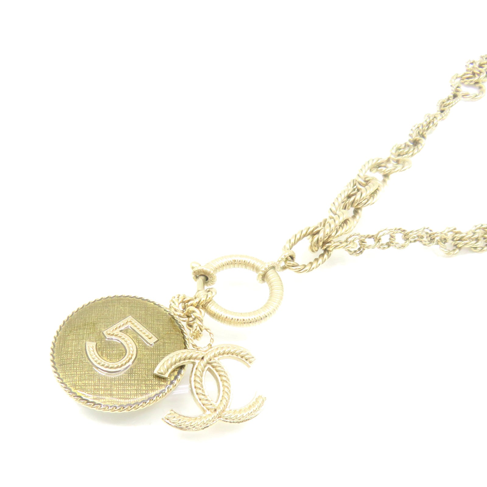 CHANEL 金属Necklace项链金色
