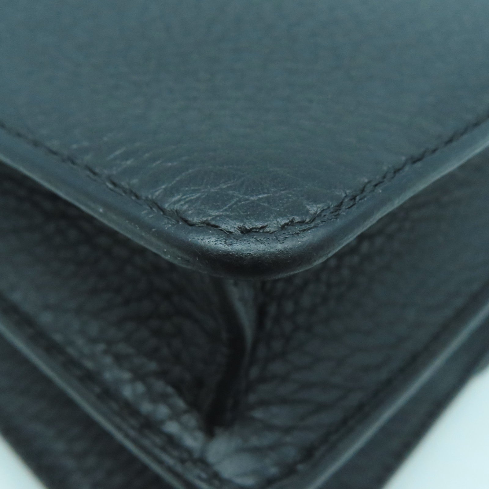 HERMES Clemence皮革Roulis 23金扣肩背袋黑色