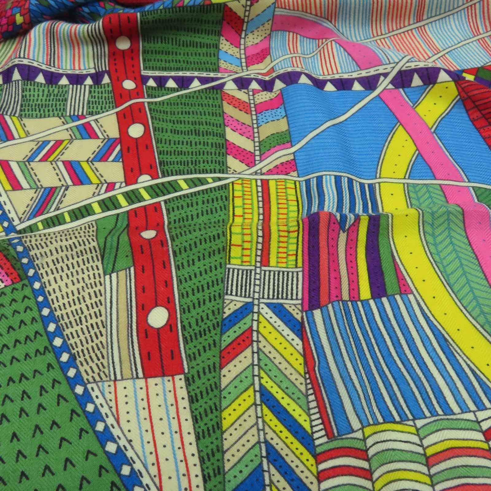 HERMES 羊絨Scarf圍巾彩色