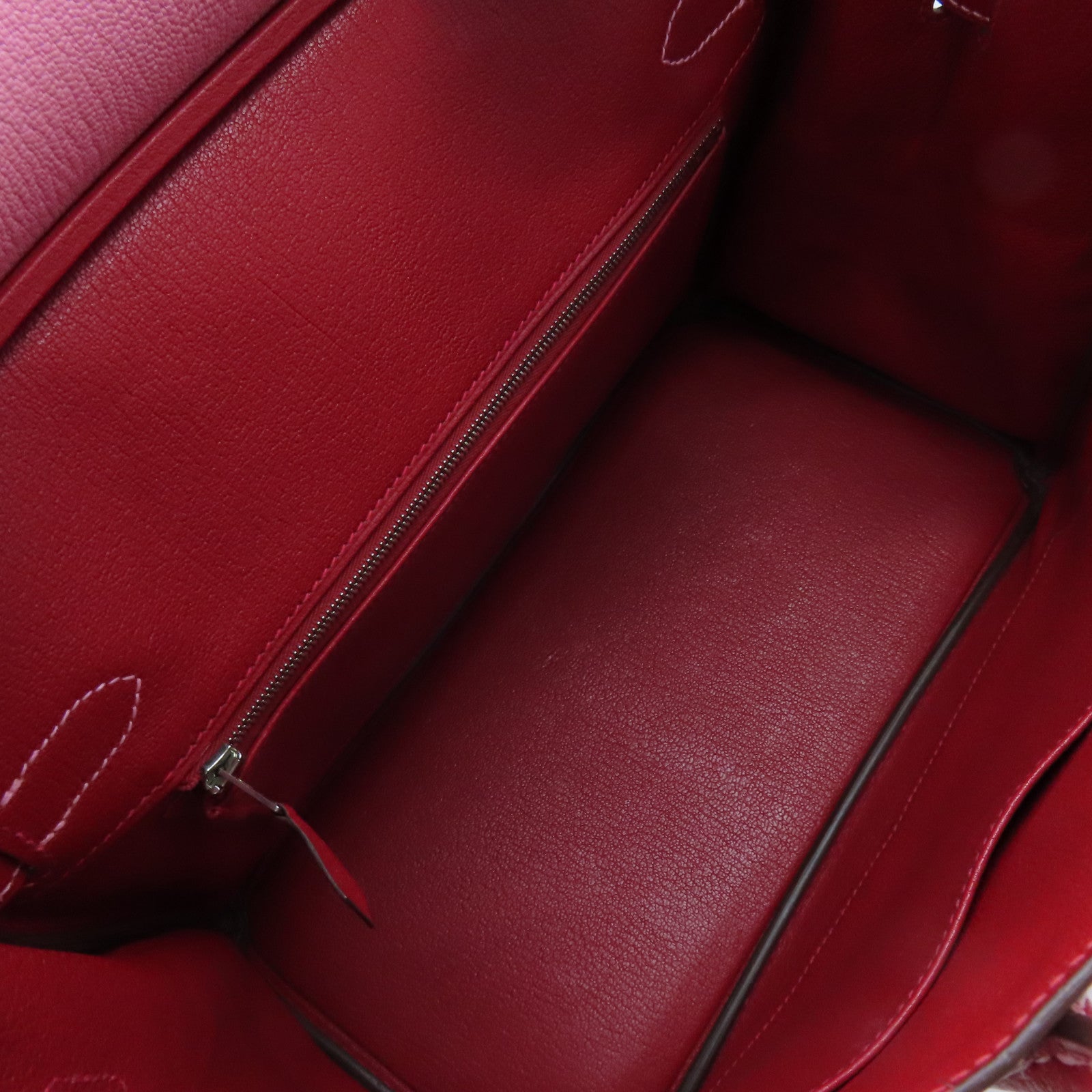 HERMES 【激減優惠】Chevre皮革Birkin 30 SOP Handbag銀扣手挽袋Rose Lipstick/Red/粉紅色/紅色