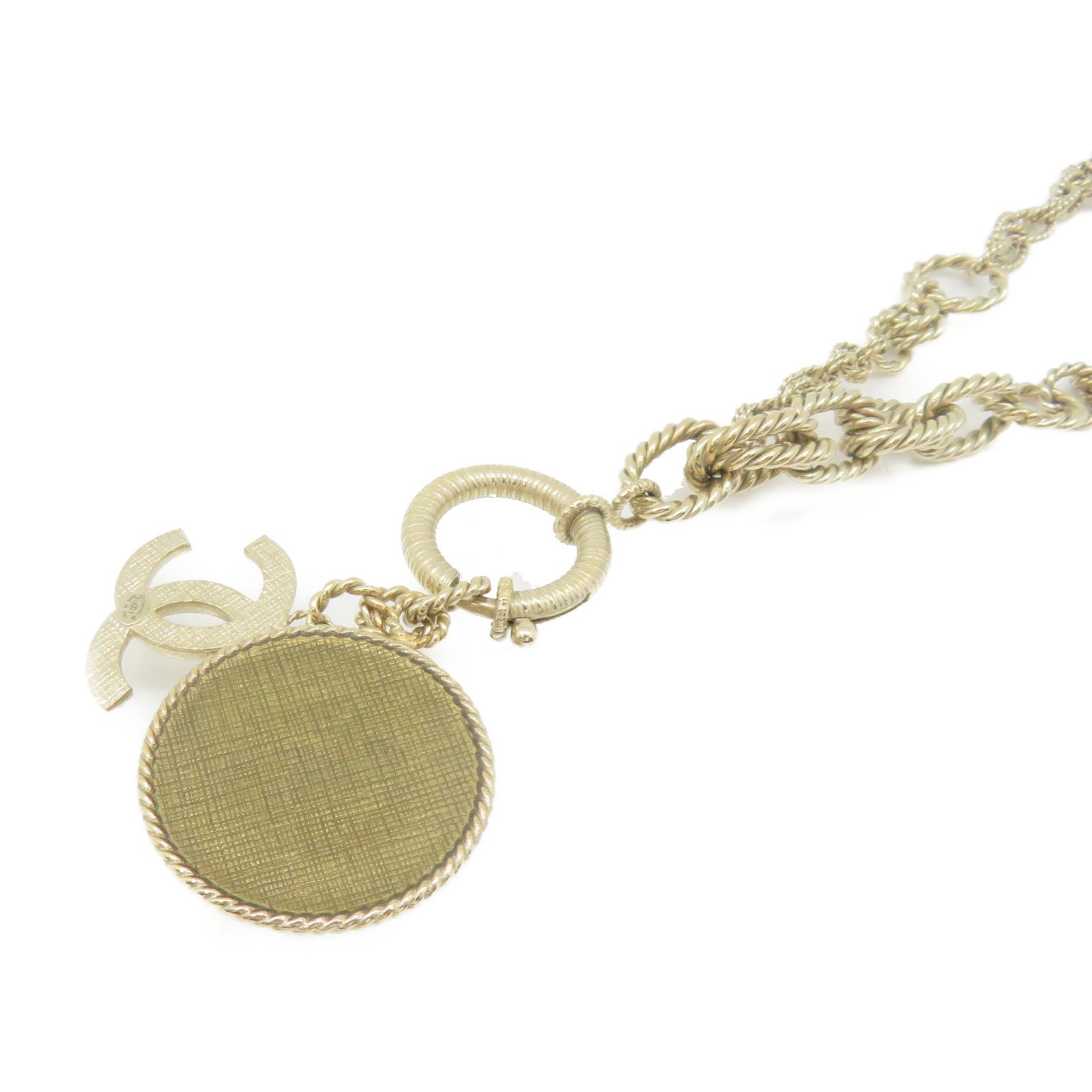 CHANEL 金属Necklace项链金色