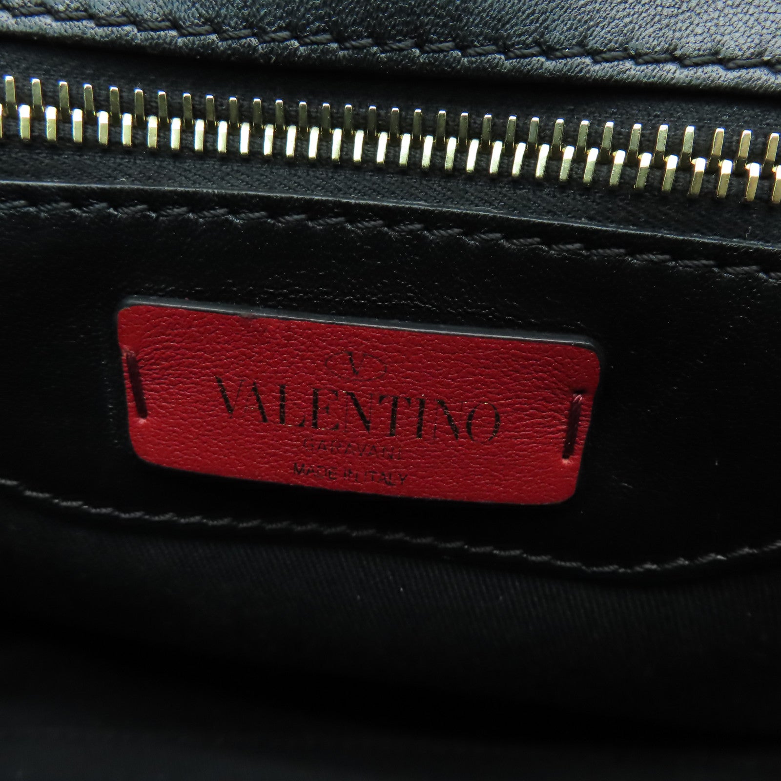 Valentino 羊皮皮革2way Shoulder Bag金扣手挽肩背兩用袋黑色
